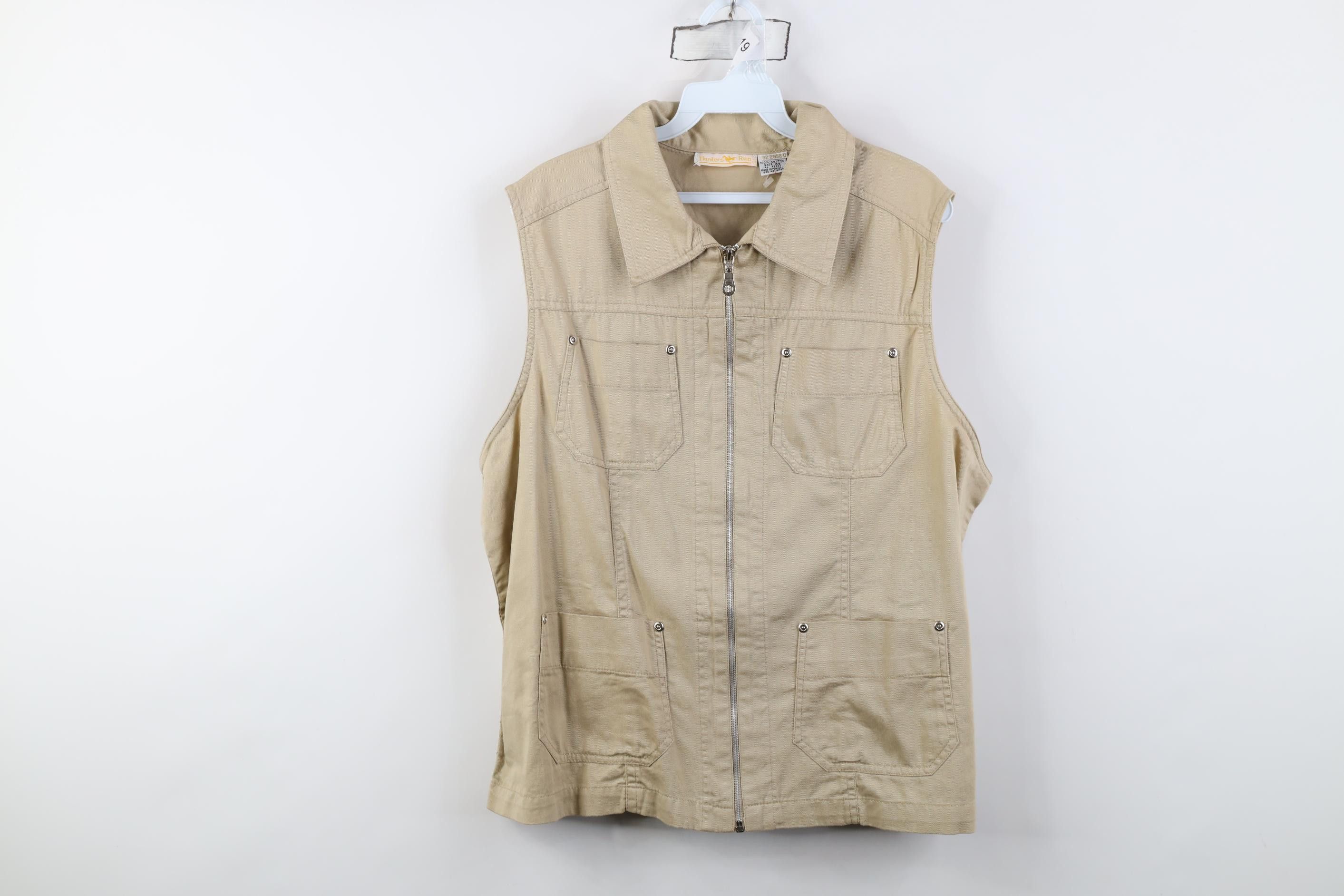 Vintage Vintage 90s Streetwear Sleeveless Safari Bush Vest Jacket Size XL / US 12-14 / IT 48-50 - 1 Thumbnail