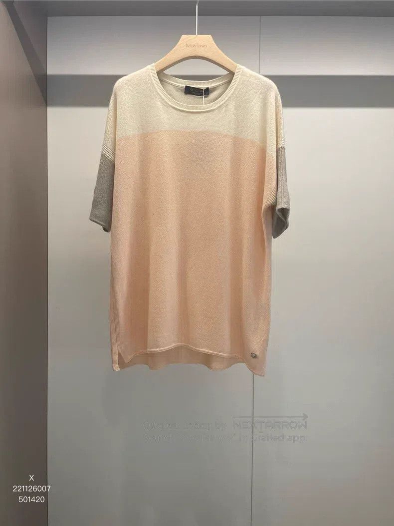 Loro Piana Loro Piana Moss Pink Cashmere T-Shirt Size M / US 6-8 / IT 42-44 - 1 Thumbnail