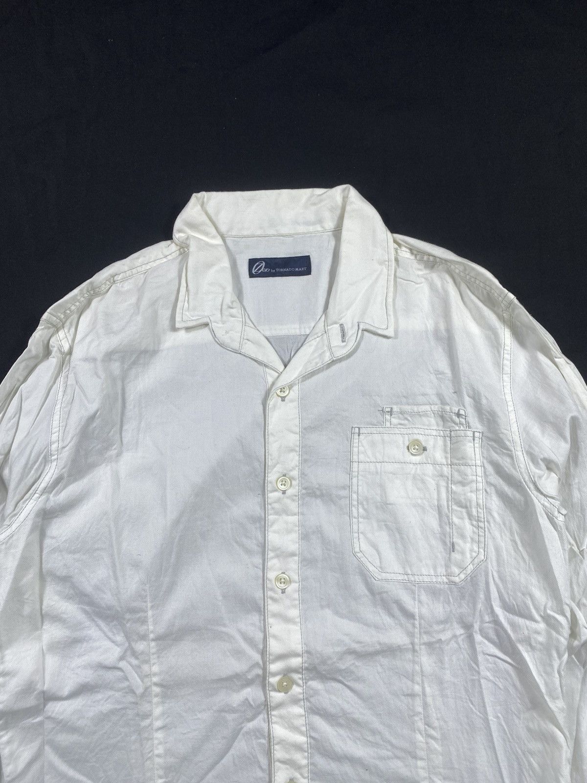 Tornado Mart Tornado Mart White Button up shirt Size US M / EU 48-50 / 2 - 3 Thumbnail