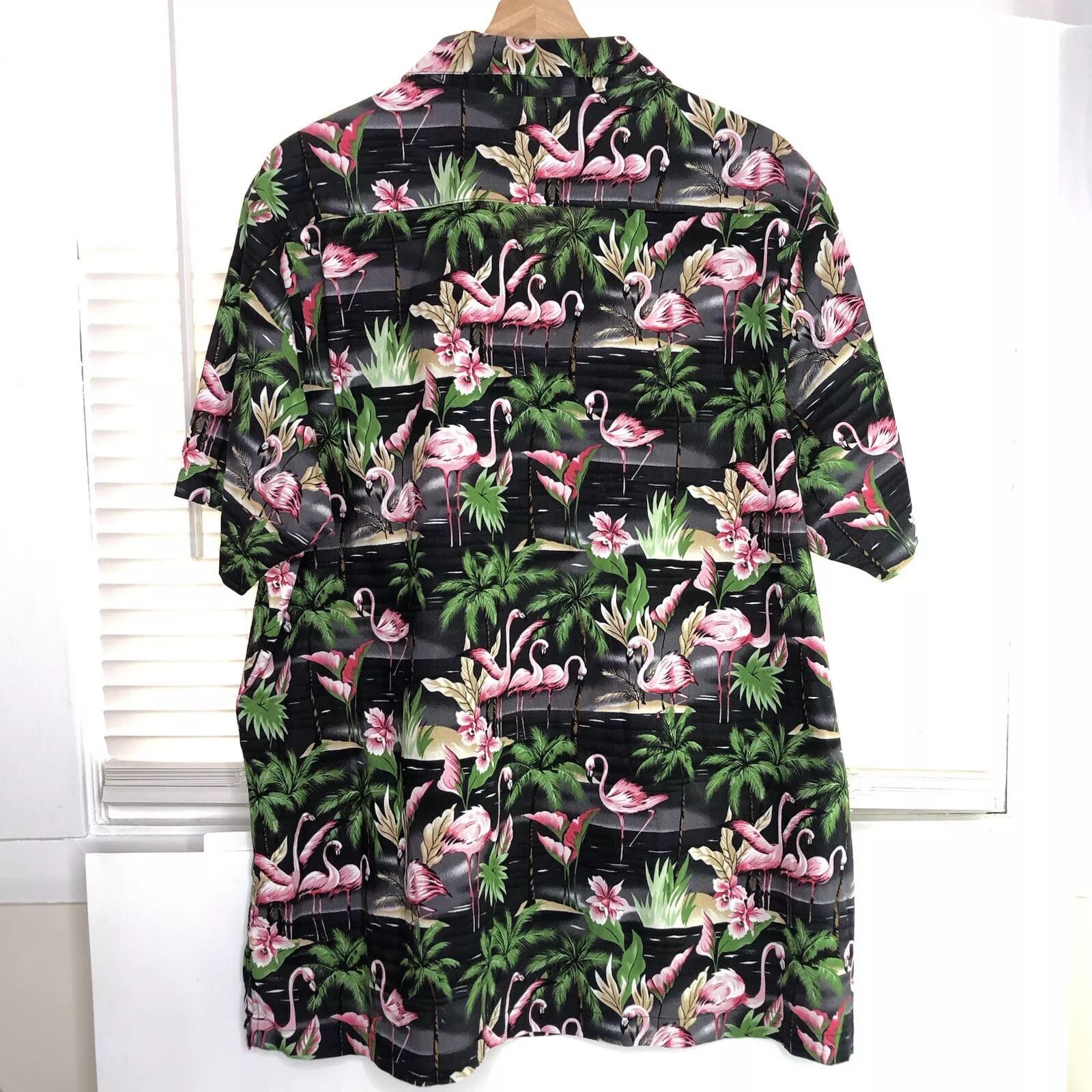 Other Benny's Aloha Shirts Hawaiian Black Flamingos Floral 3X Size US XXL / EU 58 / 5 - 5 Thumbnail