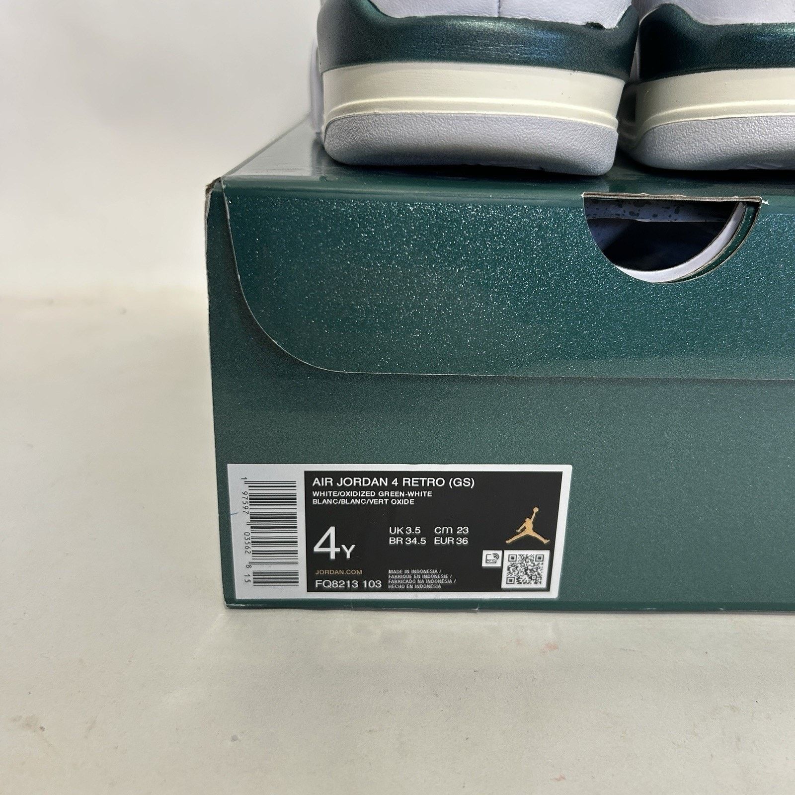 Jordan Brand Nike Air Jordan 4 Retro GS “Oxidized Green” Size US 5.5 / IT 35.5 - 5 Thumbnail