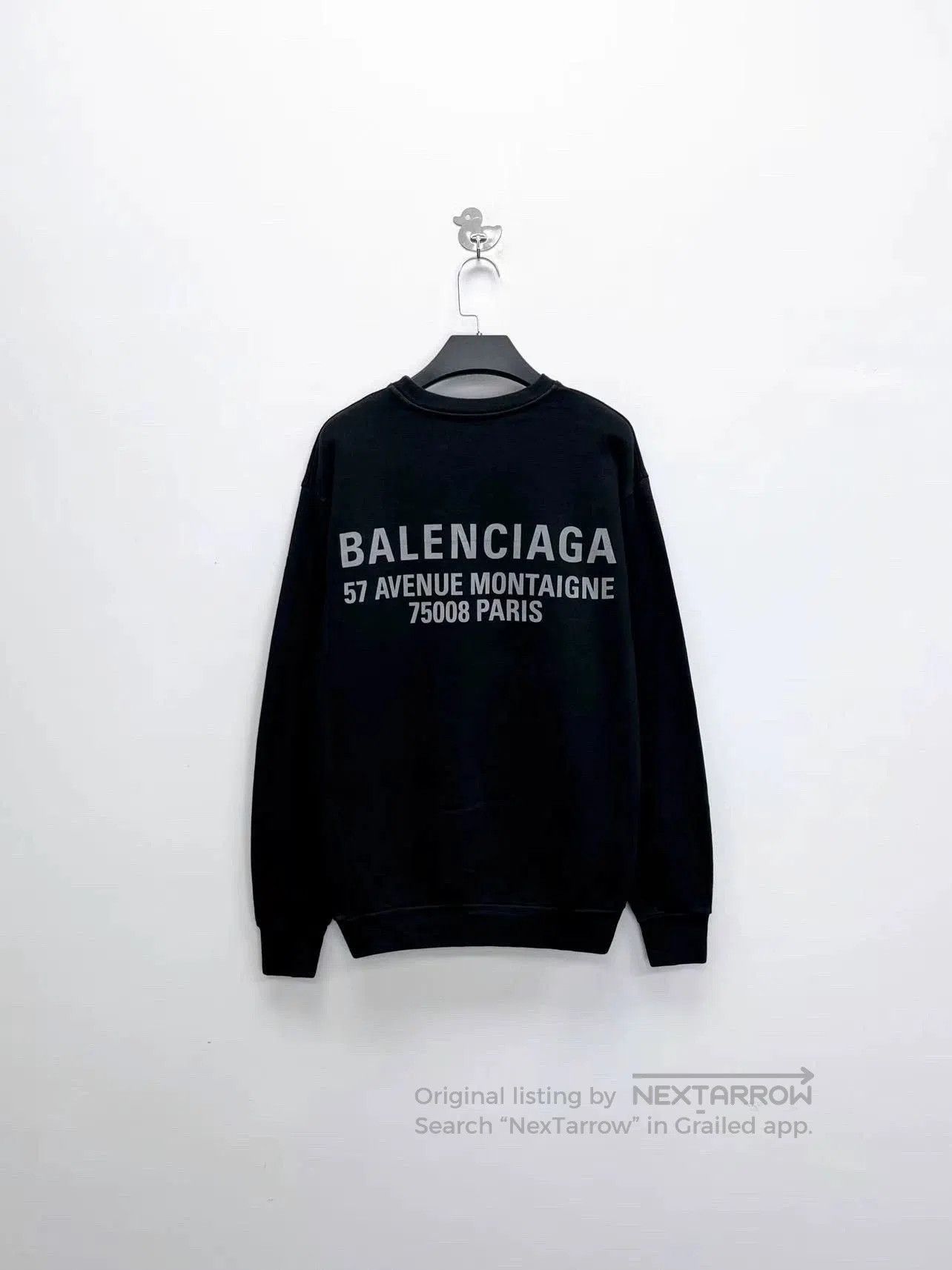 Balenciaga Balenciaga Black New Logo Sweatshirt S. Size US S / EU 44-46 / 1 - 2 Thumbnail