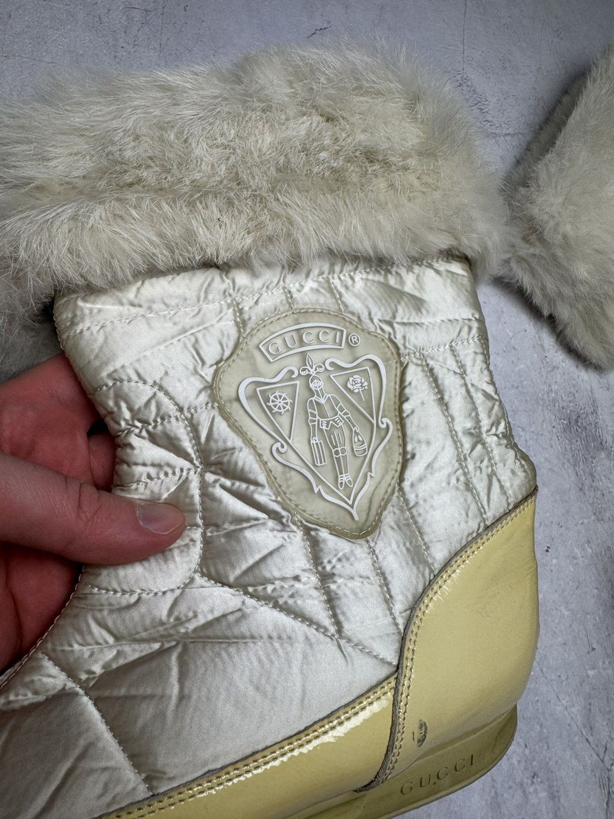 Gucci Gucci Fur Trim Quilted Winter Boots Wide Relaxed Fit Size US 10.5 / IT 40.5 - 8 Thumbnail