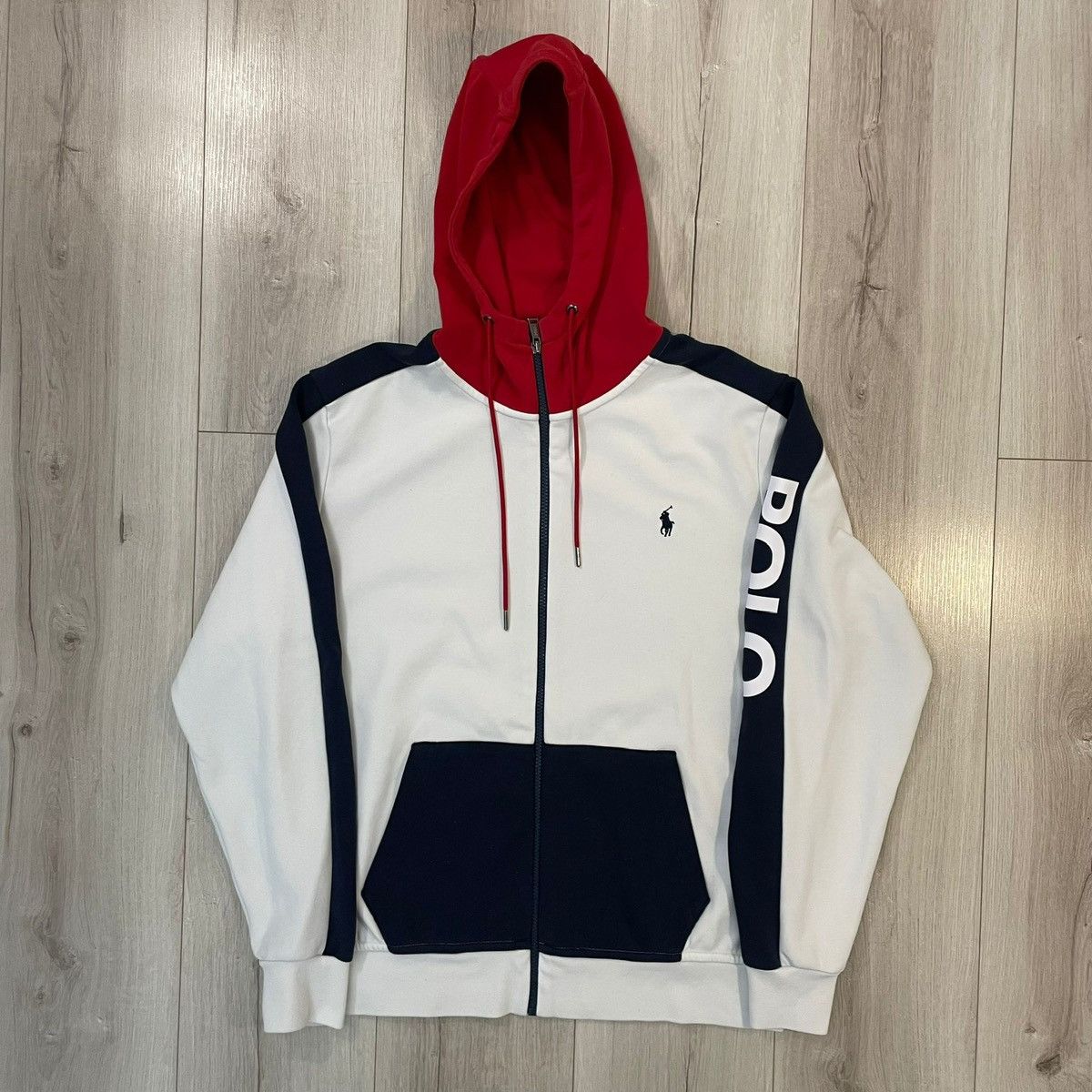 Polo Ralph Lauren Performance White Hoodie Zip Sportswear