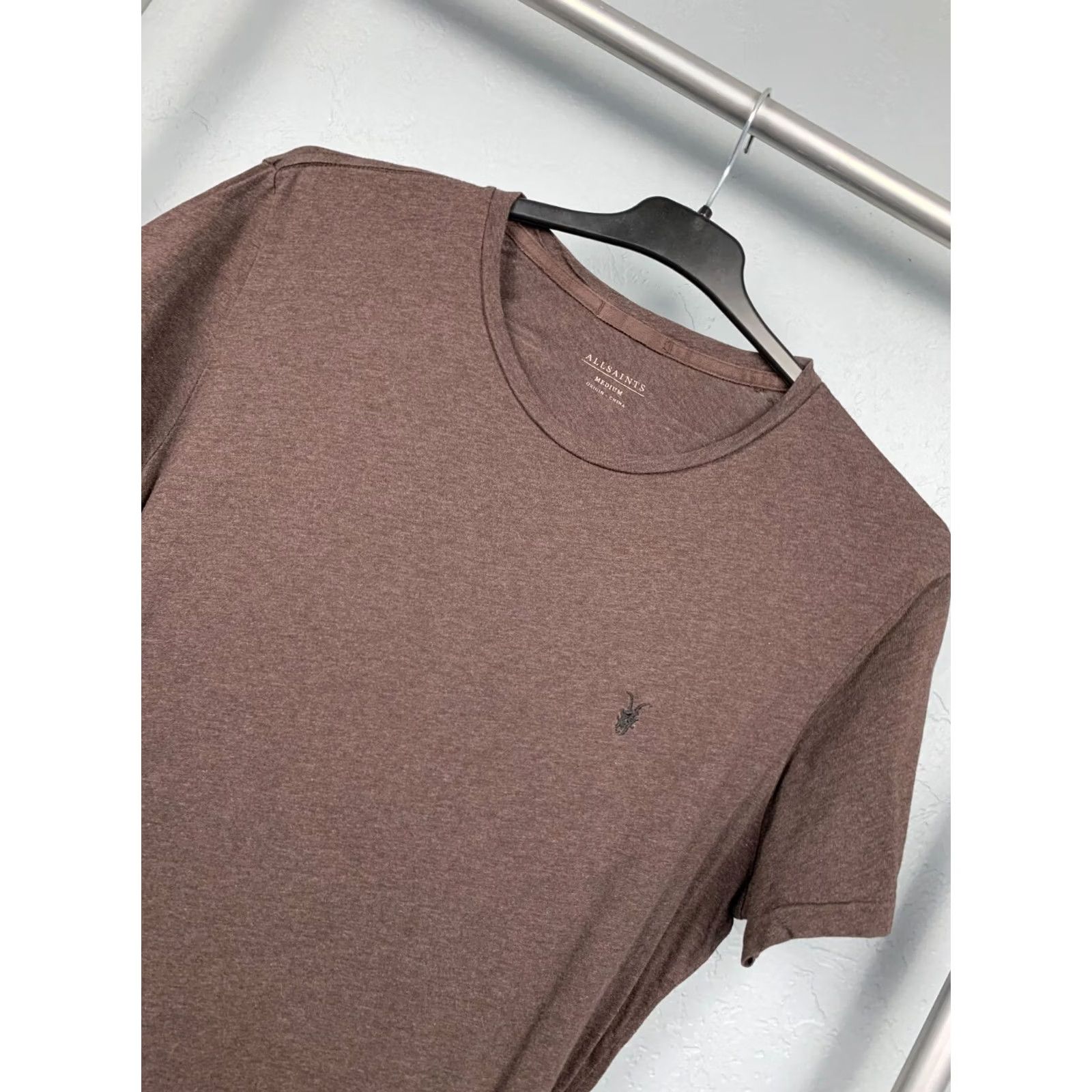 Allsaints AllSaints Mens T-Shirt Crew Neck SS T-Shirt Tee Size M Brown Shirt Mens Size US M / EU 48-50 / 2 - 2 Thumbnail