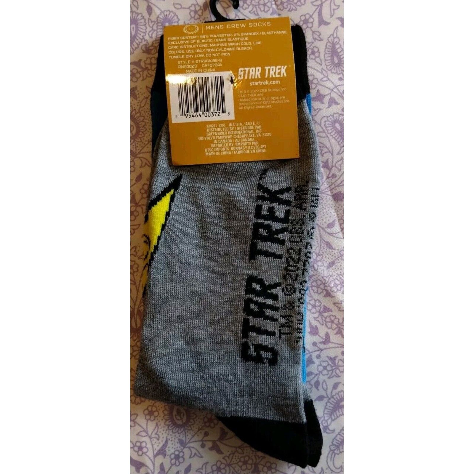 Other NWT !! Official Star Trek Crew Socks Men, All 4 Pairs, 10-13 Size ONE SIZE - 7 Thumbnail