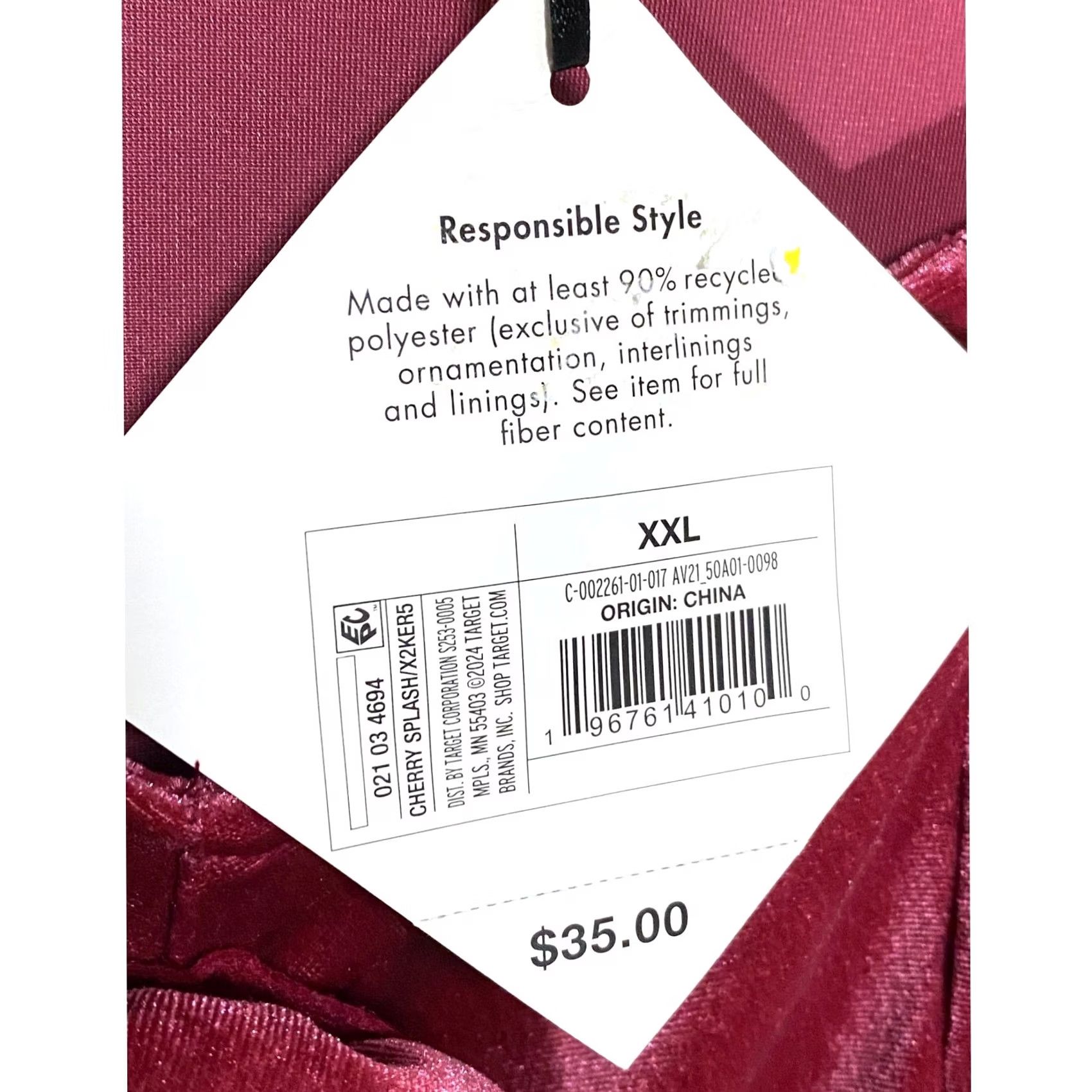 Vintage Ava & Viv Rosette Midi A-Line Red Dress 2XL Velvet Whimsigoth Emo Romantic NWT - Plus Size Size XXL / US 16-18 / IT 52-54 - 6 Thumbnail