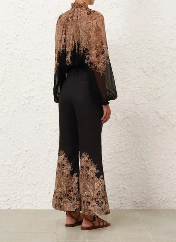 Zimmermann oc11z0226 Illustration Billow Blouse In Multicolor Size M / US 6-8 / IT 42-44 - 3 Thumbnail