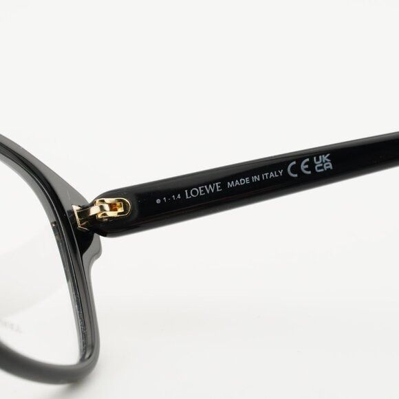 Loewe Loewe LW50084F 001 Eyeglasses Shiny Black 53mm Square Frame Size ONE SIZE - 9 Thumbnail