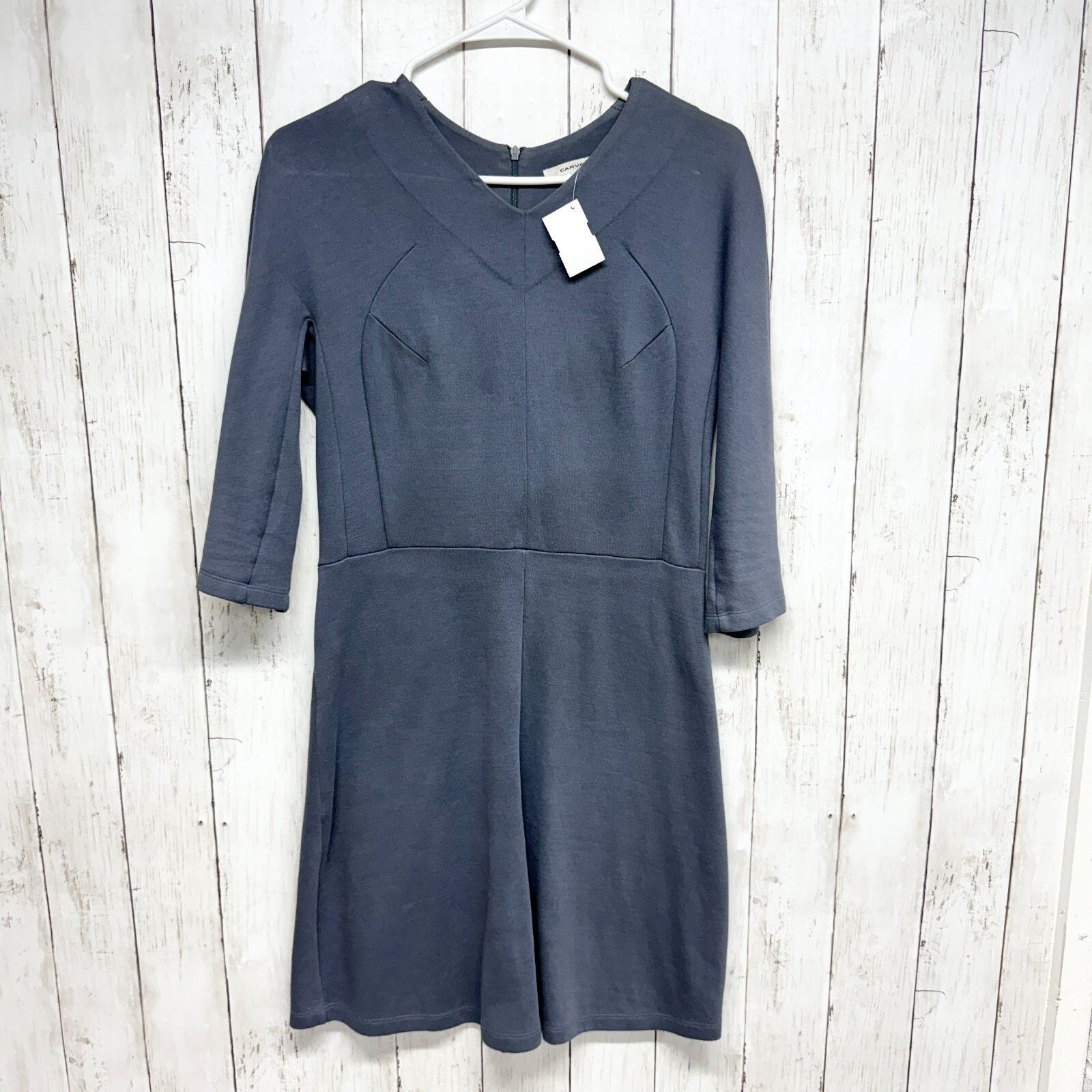 Carven Carven Dress Size Medium Midi V-Neck 3/4 Sleeve Cotton Blend Size M / US 6-8 / IT 42-44 - 1 Thumbnail