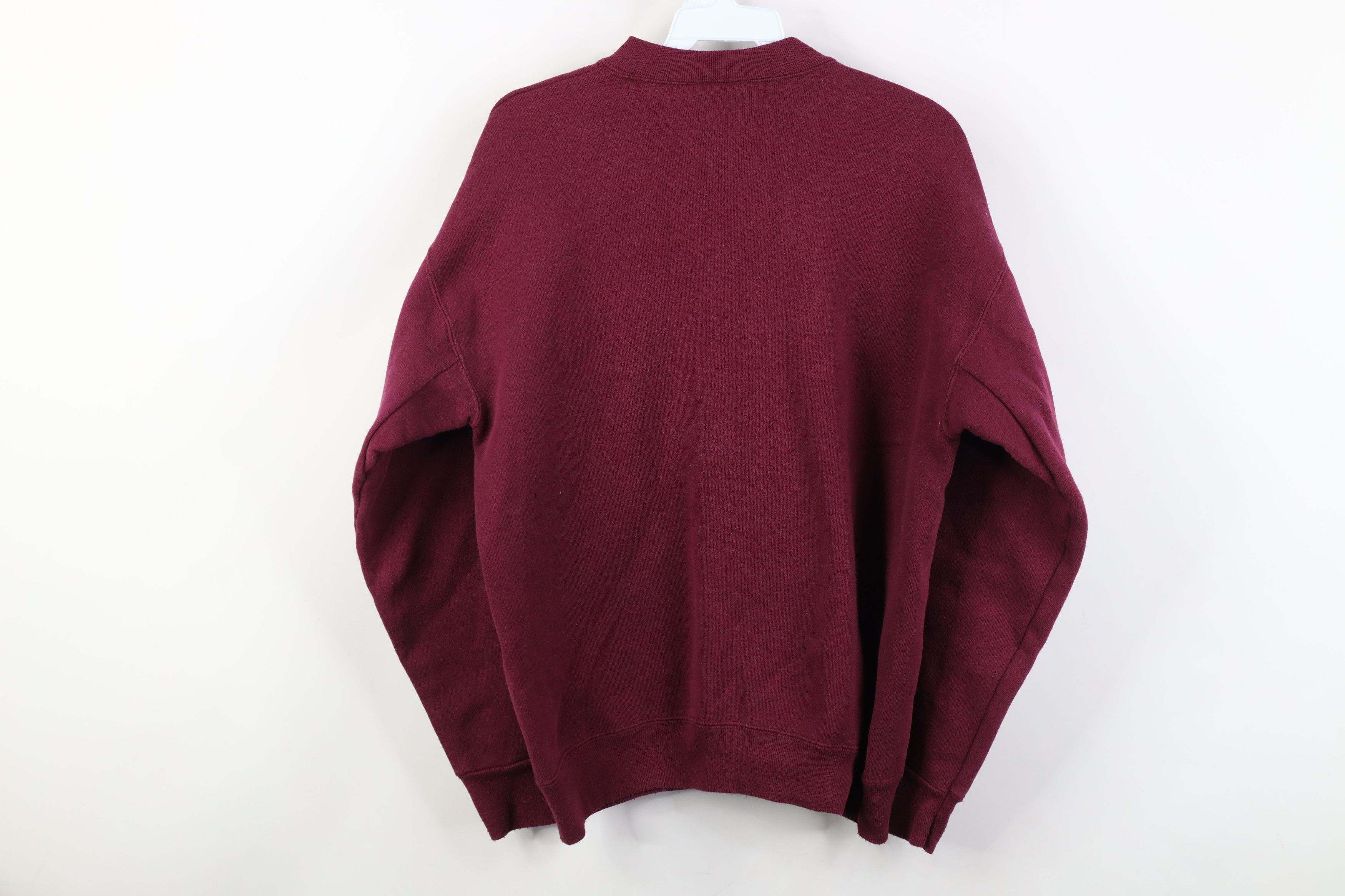 Vintage Vintage 90s Streetwear Blank Gusset Sweatshirt Maroon USA Size US M / EU 48-50 / 2 - 12 Thumbnail