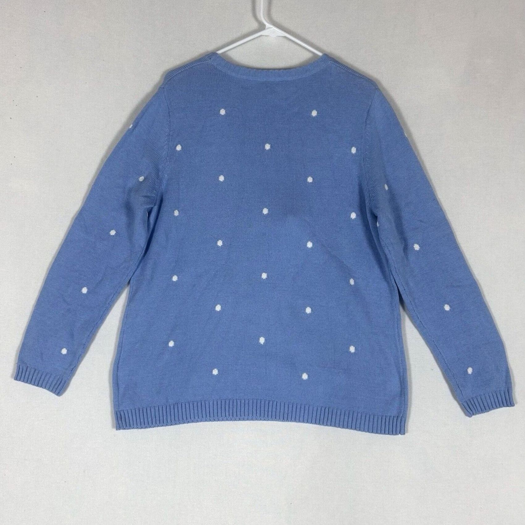 Vintage VINTAGE Ugly Christmas Sweater Womens XL Blue Stocking Kitten Snow Flakes Breckenridge Size XL / US 12-14 / IT 48-50 - 6 Thumbnail