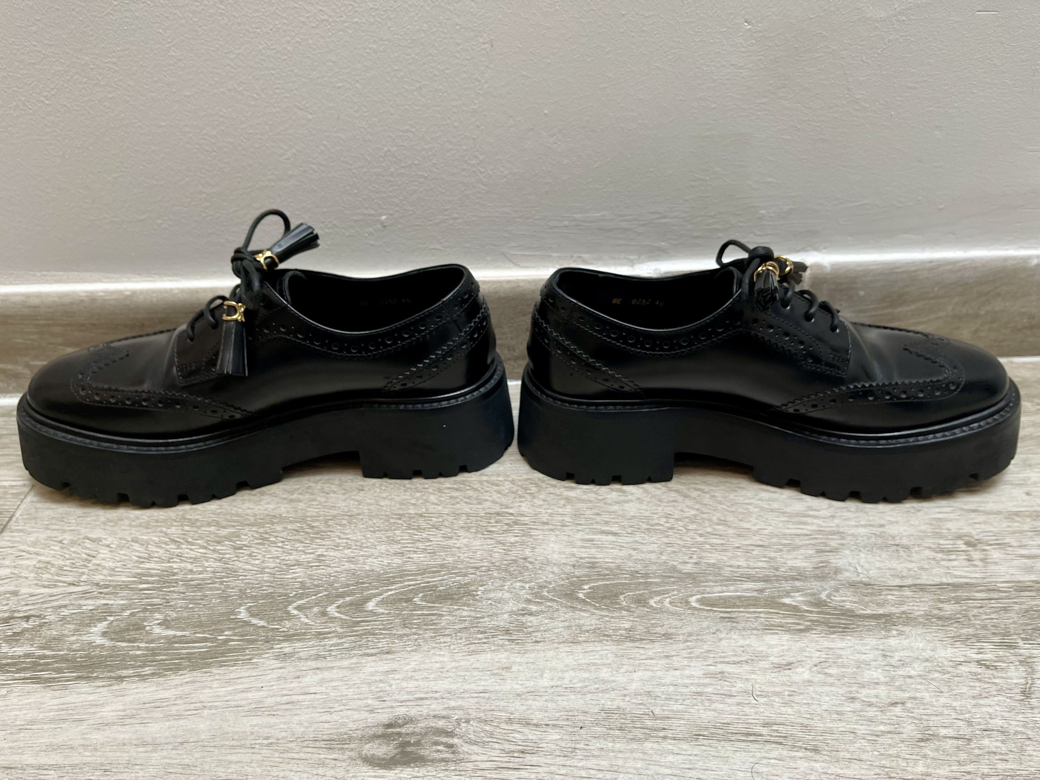 Celine Derby In Black Polished Bull Leather Size US 10 / IT 40 - 6 Thumbnail