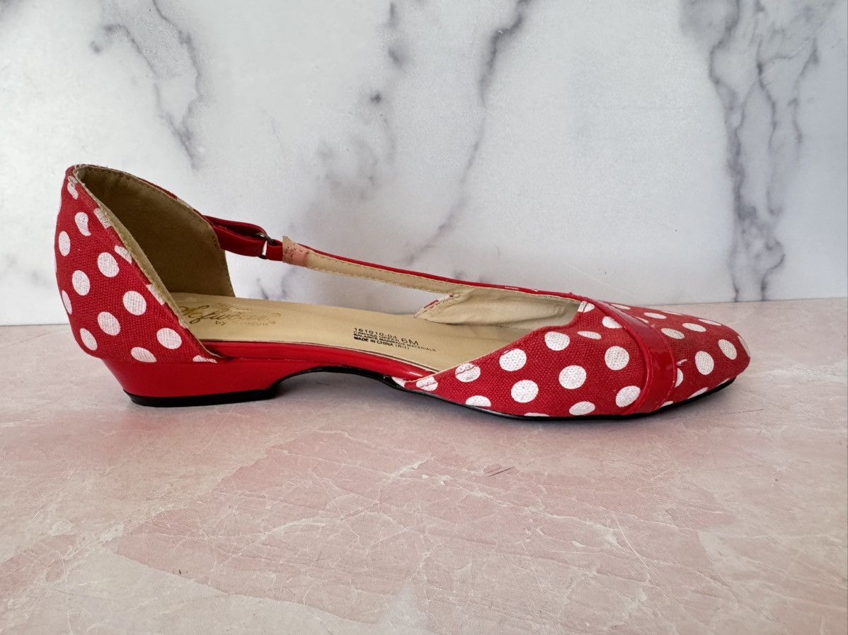 Vintage Sofwear Beacon vintage retro red polka dot low heel shoes Size US 6 / IT 36 - 5 Thumbnail