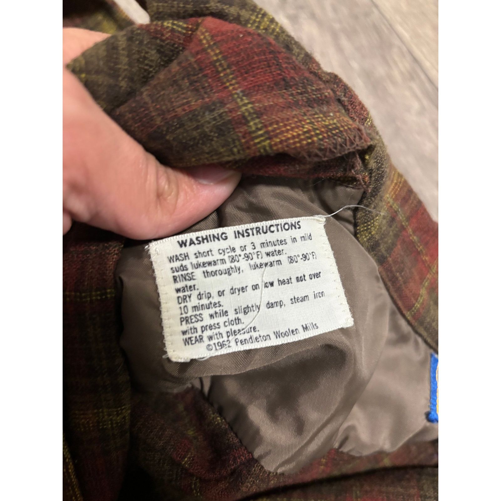 Pendleton × Vintage VTG Pendleton Wool Button Brown Flannel Shirt 60s 1962 Sz M Size US M / EU 48-50 / 2 - 4 Thumbnail