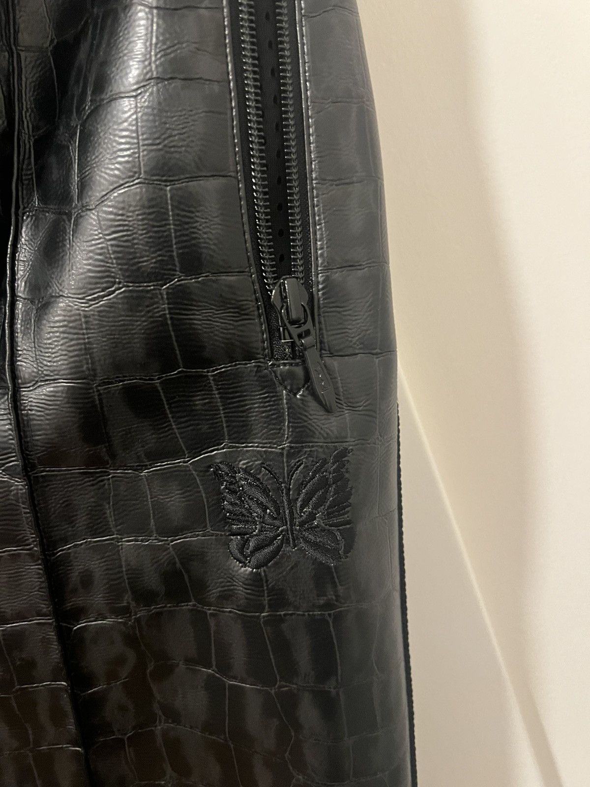 Needles Needles Faux Leather Embossed Printed Track Pants Size US 31 - 3 Thumbnail