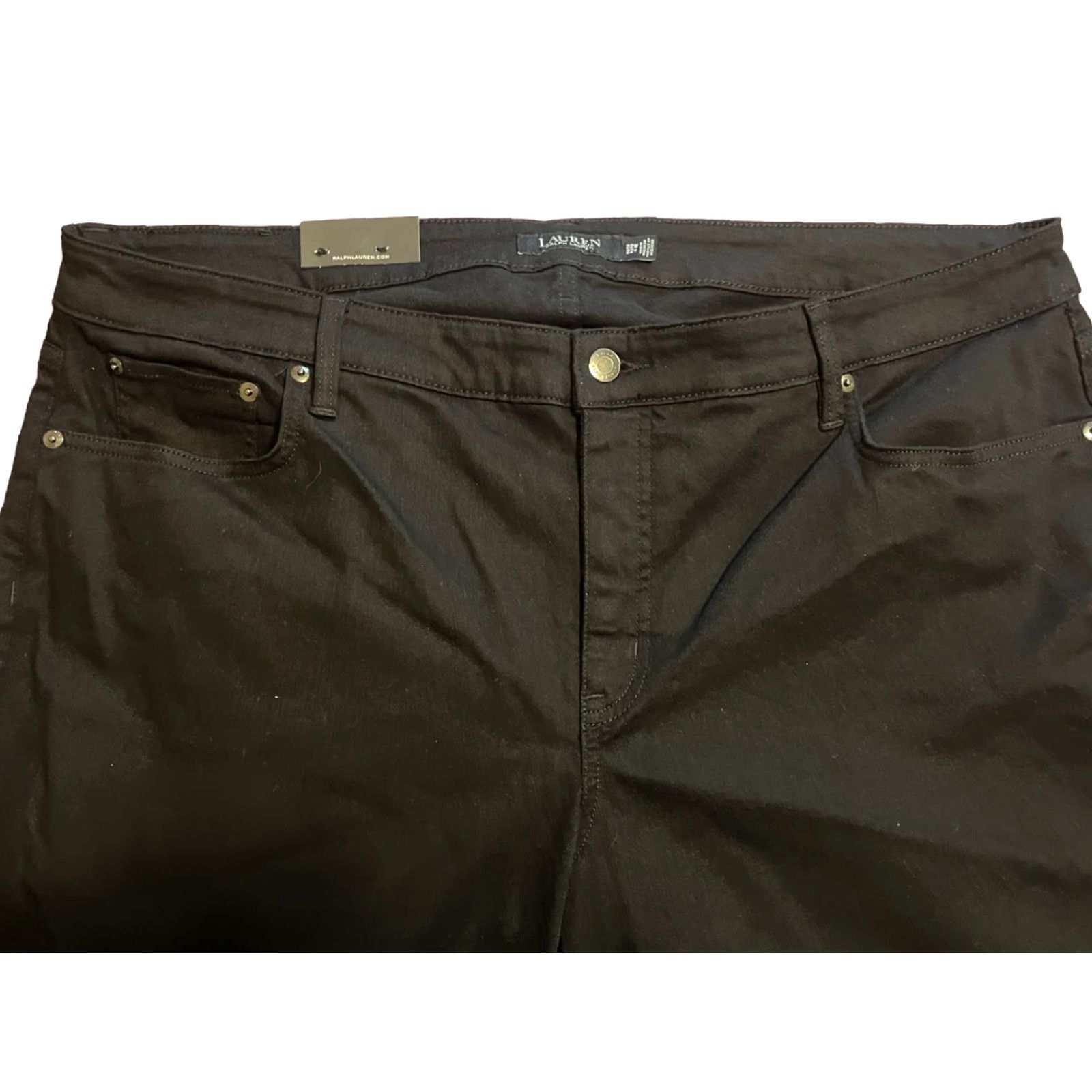 Ralph Lauren Polo Ralph Lauren Women's Black Mid-Rise Skinny Ankle Super Stretch Jeans Sz 22 Size 27" / US 4 / IT 40 - 2 Thumbnail