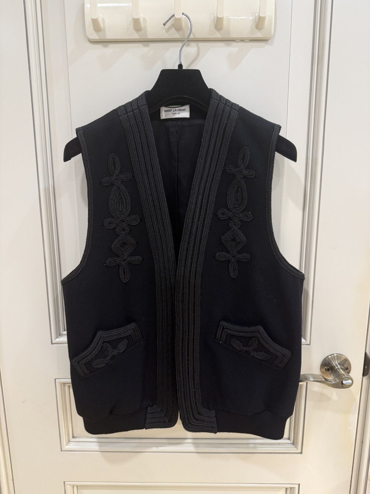 Saint Laurent Paris runway rhinestone embroidered vest size50 Size US M / EU 48-50 / 2 - 4 Thumbnail