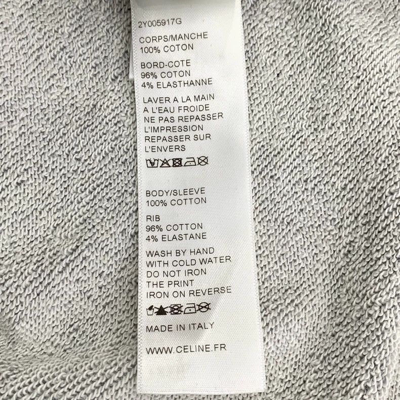 Celine Celine Gray Logo Cotton Hooded Sweatshirt Size US XS / EU 42 / 0 - 8 Thumbnail