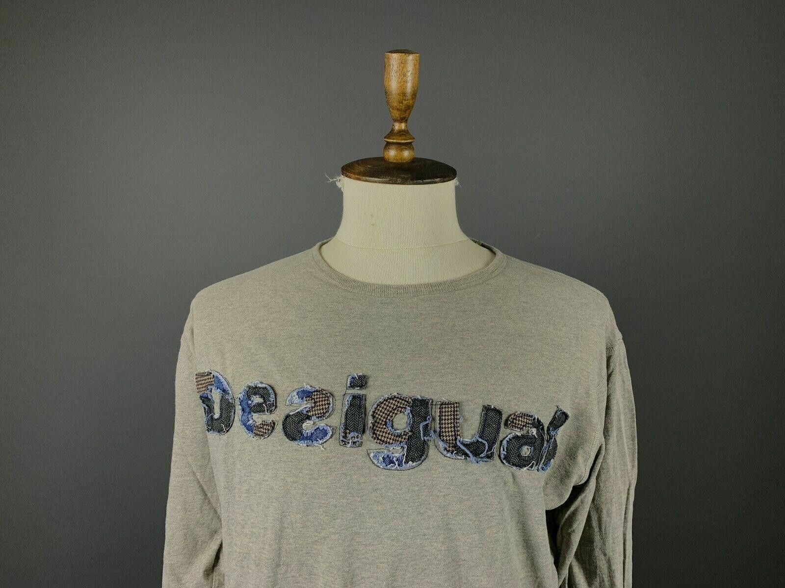 Desigual Desigual Grey Big Logo Pullover Sweatshirt Sweater Size 2XL Size US XXL / EU 58 / 5 - 2 Thumbnail