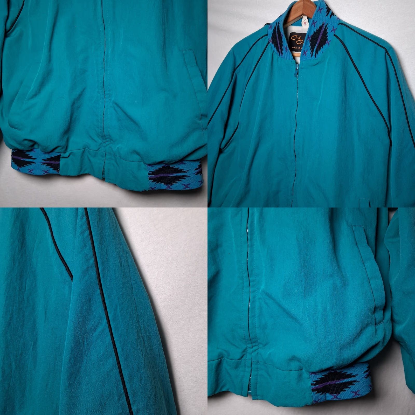Vintage VINTAGE Cal Craft Bomber Jacket Men XL Blue Southwestern Western Rodeo Aztec Size US XL / EU 56 / 4 - 9 Thumbnail