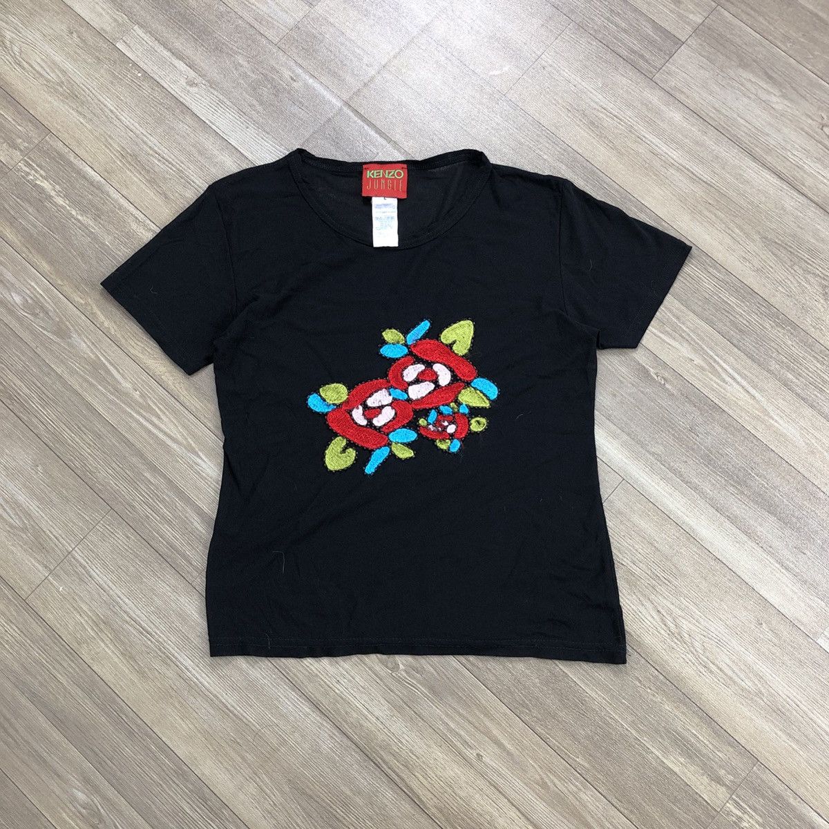 Japanese Brand × Kenzo × Vintage Vintage Kenzo Jungle Art Designer Transparent Tee Size M / US 6-8 / IT 42-44 - 1 Thumbnail