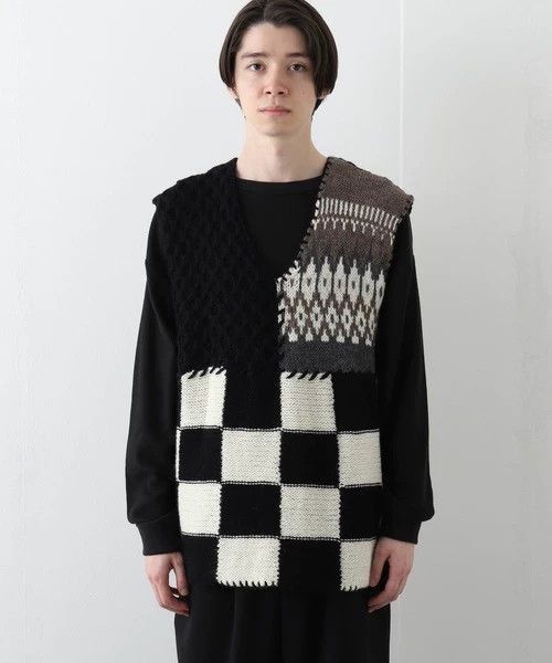 NOMA t.d NOMA t.d. Hand-knit Patchwork Vest 4 Size US XL / EU 56 / 4 - 8 Thumbnail