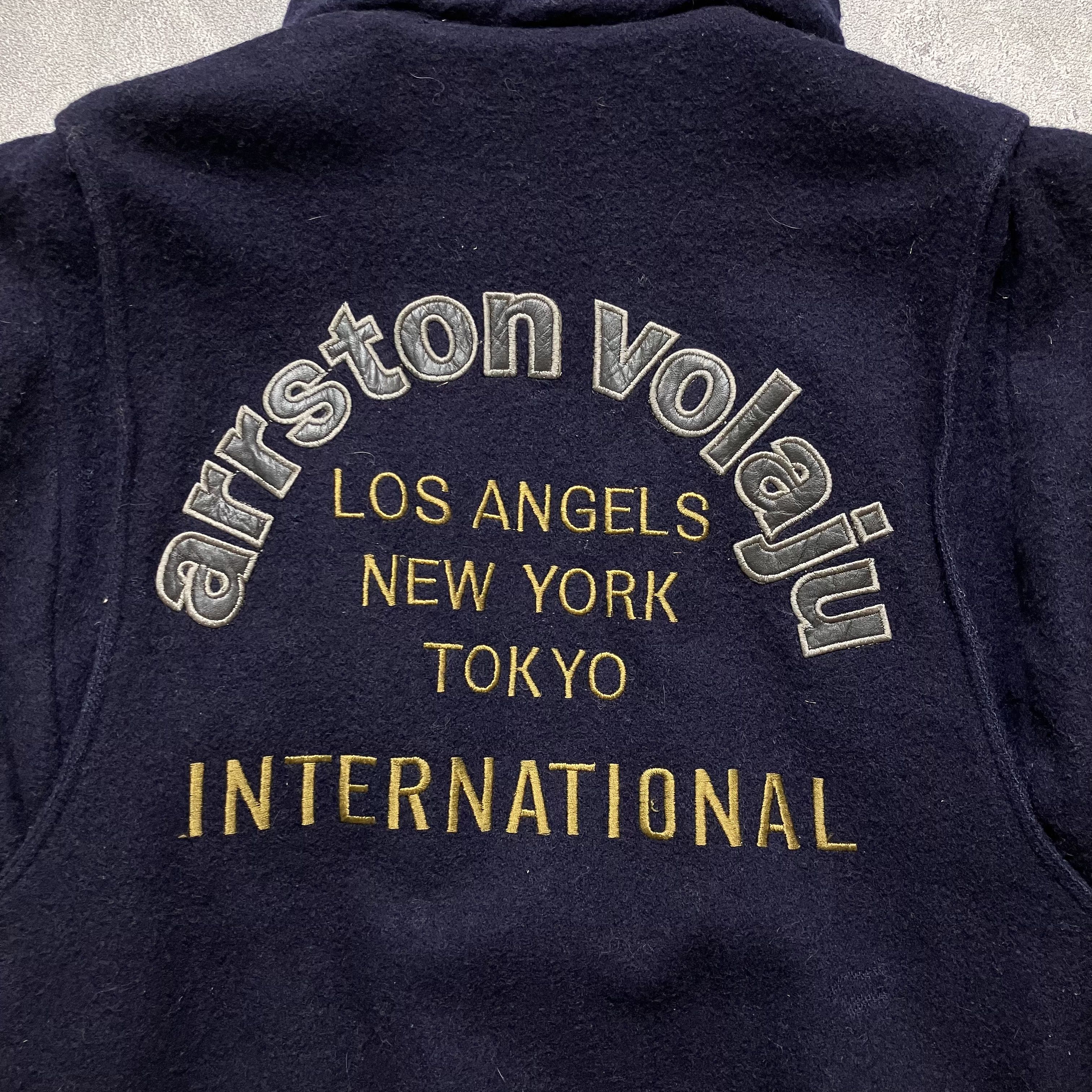 Yohji Yamamoto Arrston Volaju club vintage leather arc varsity jacket Size US L / EU 52-54 / 3 - 7 Thumbnail