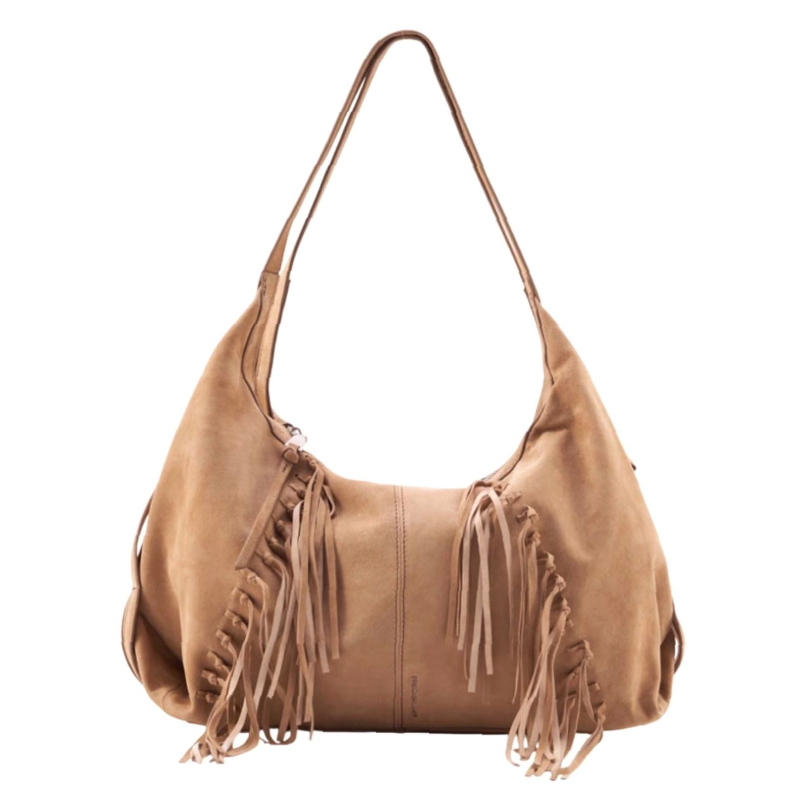 Vintage FredsBruder Design suede Leather shoulder tan fringe handbag Size ONE SIZE - 3 Thumbnail