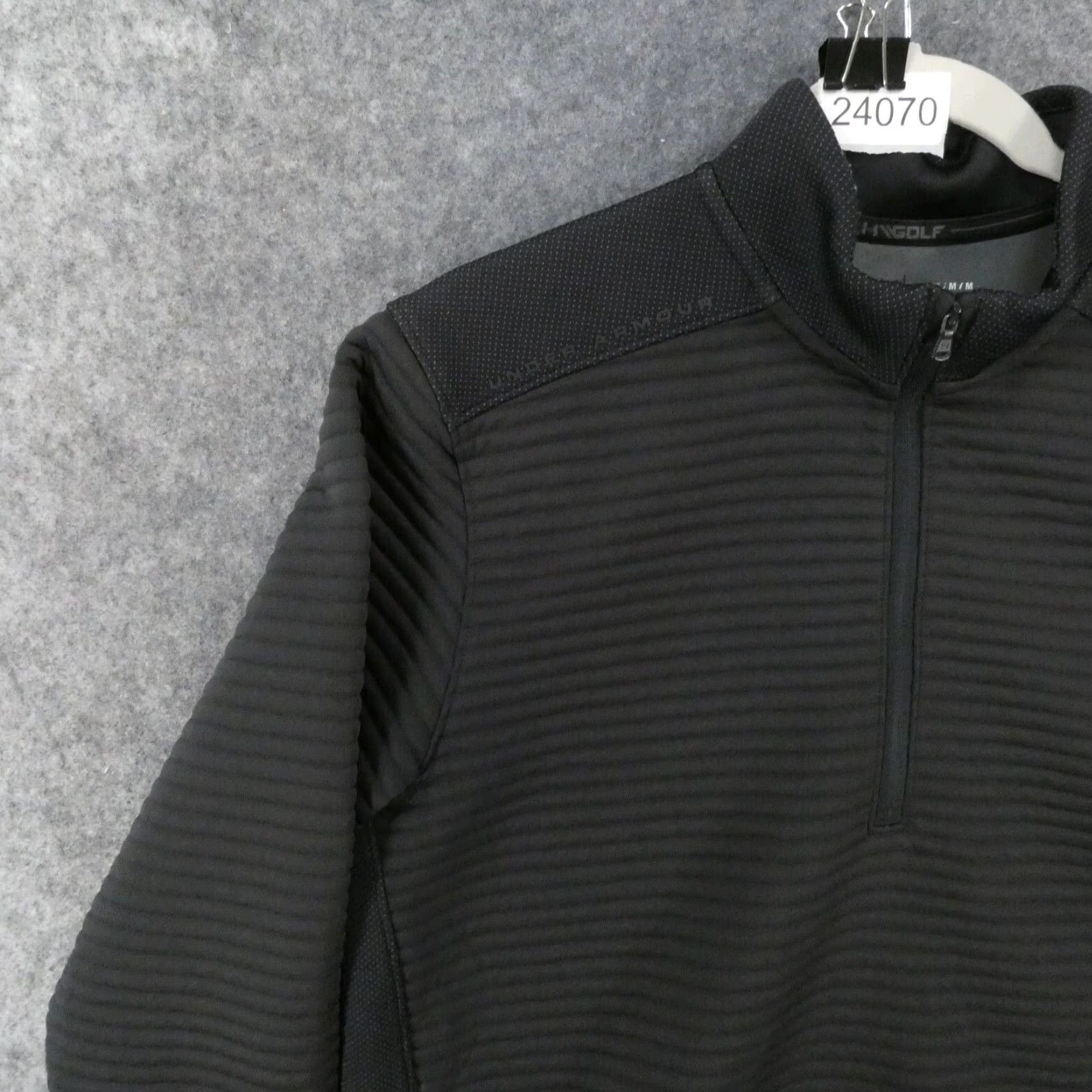 Under Armour Under Armour Golf Sweatshirt Mens Medium Black Mock Neck 1/4 Zip Fleece ColdGear Pullover Size US M / EU 48-50 / 2 - 3 Thumbnail