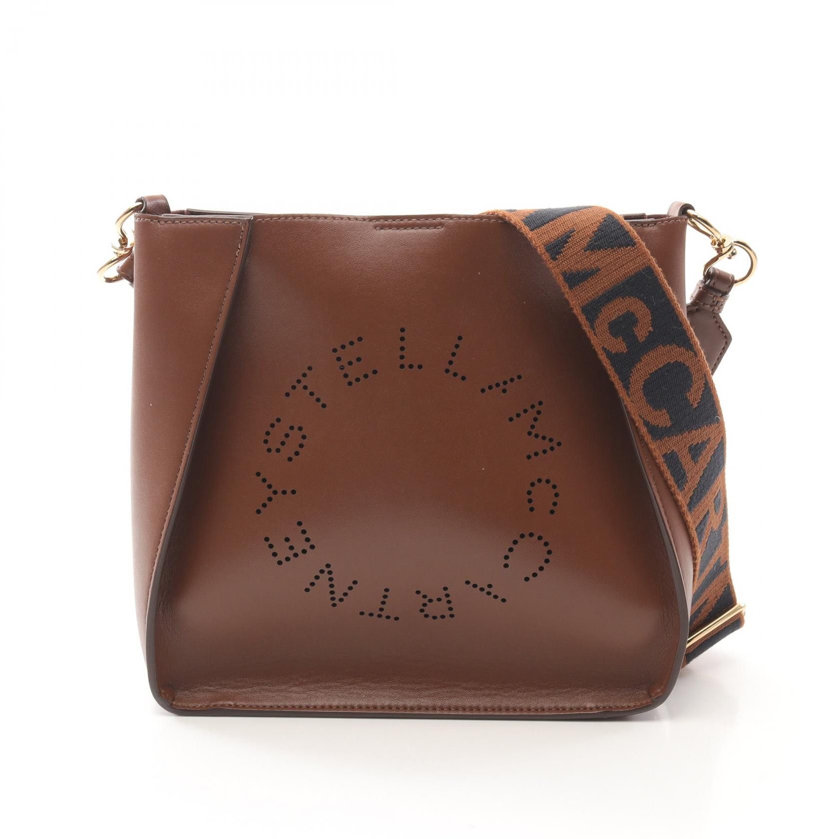 Stella Mccartney Stella Mccartney Stella Logo Faux Leather Shoulder Bag Others Crossbody Bag 700073 in Brown, Women's