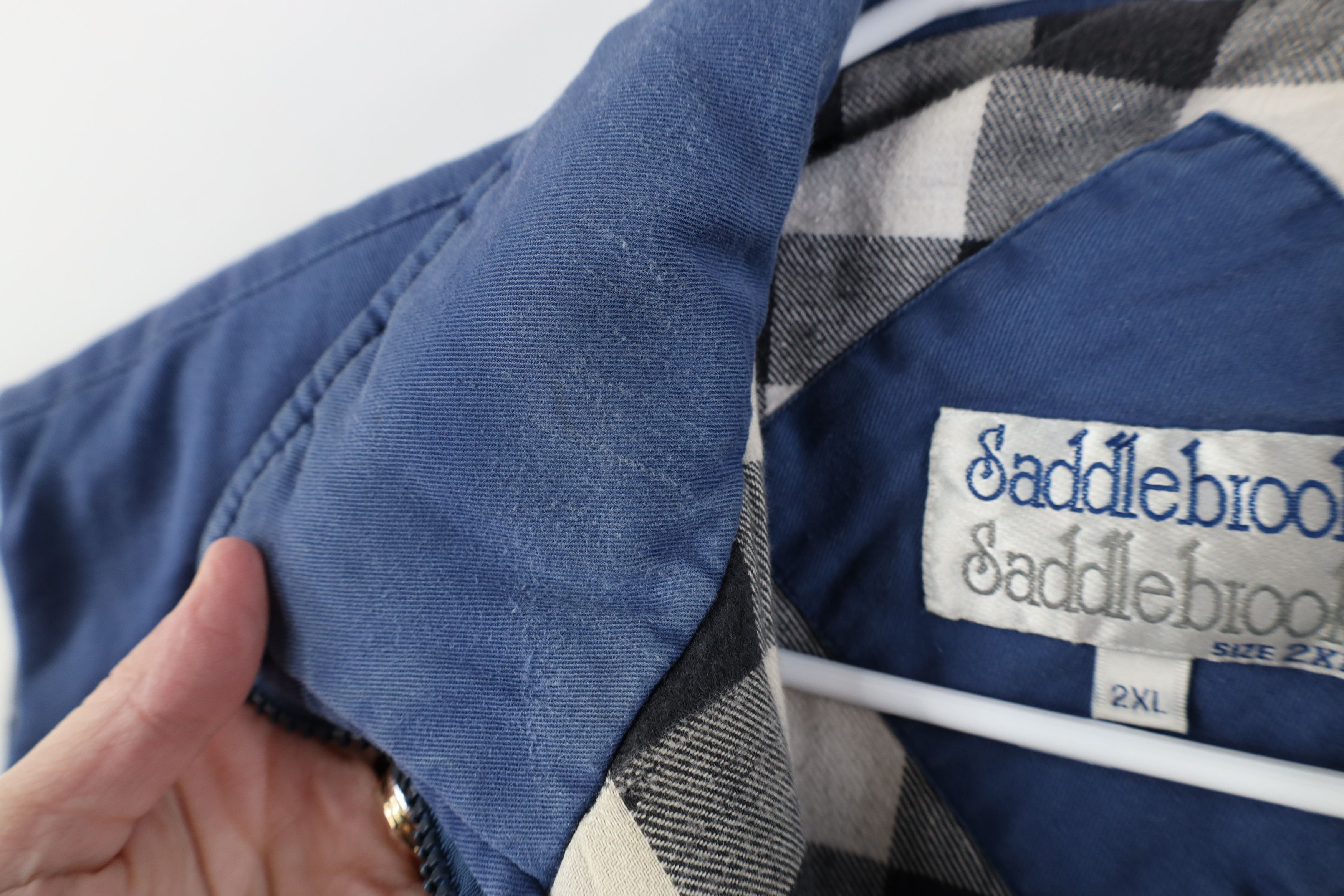 Vintage Vintage 90s Streetwear Flannel Lined Puffer Vest Jacket Blue Size US XXL / EU 58 / 5 - 10 Thumbnail
