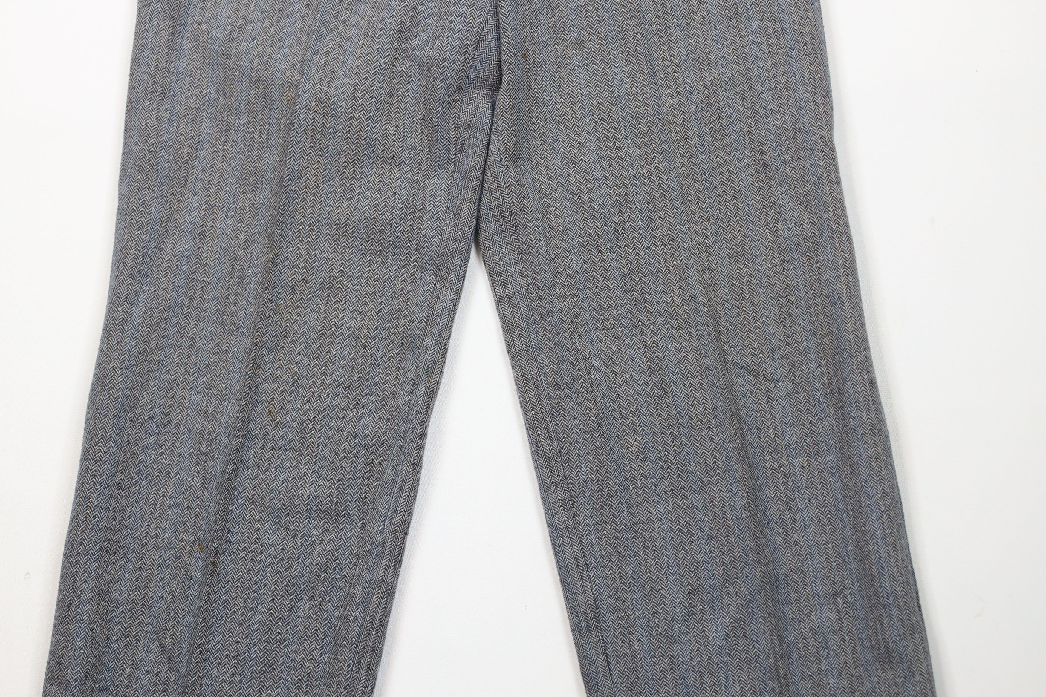 Vintage 70s Streetwear Herringbone Wide Leg Chino Pants USA