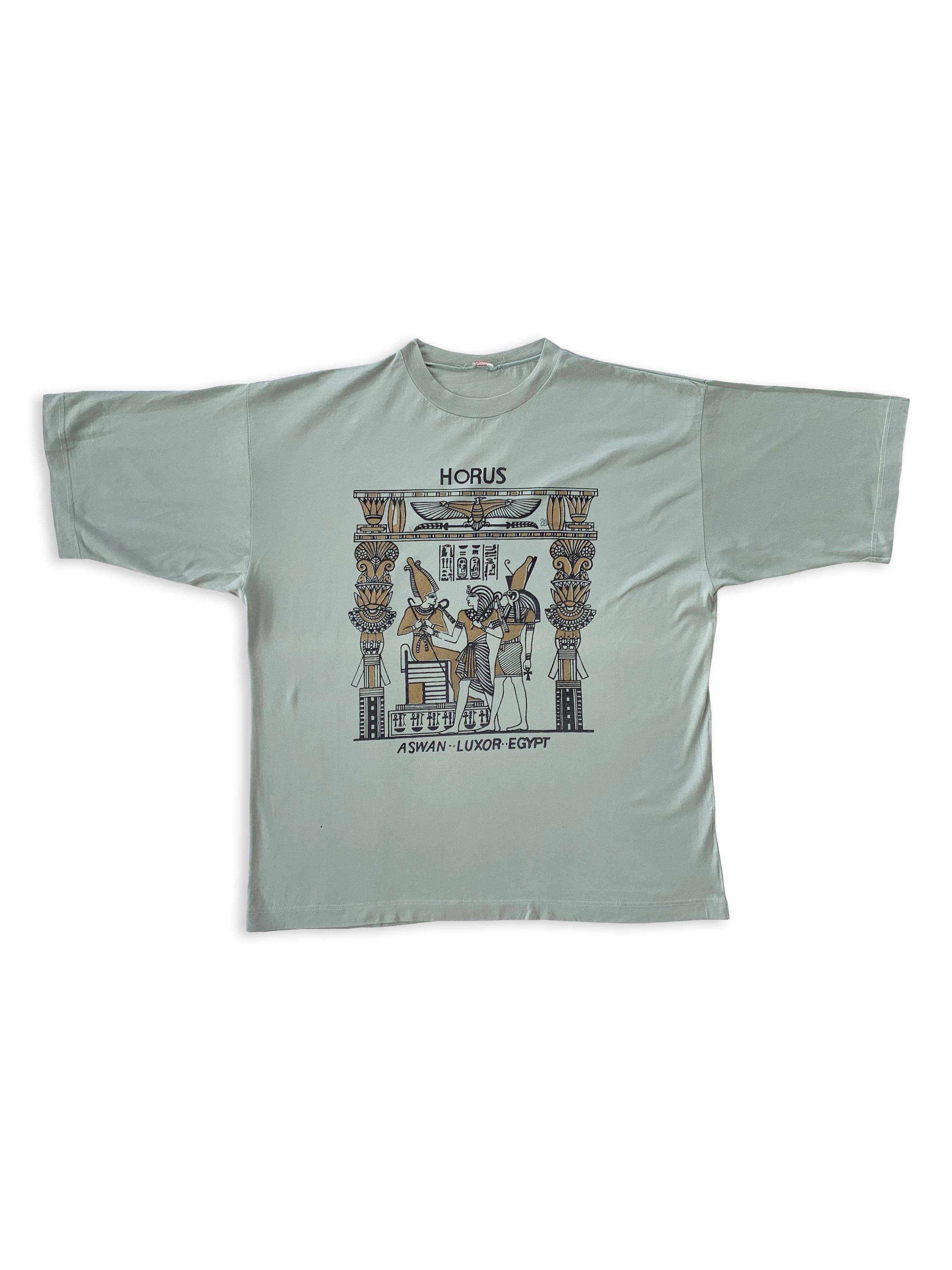 Vintage Vintage 80s 90s HOURUS t shirt Wrangler Retro Egypt Pyramids Size US XL / EU 56 / 4 - 1 Thumbnail