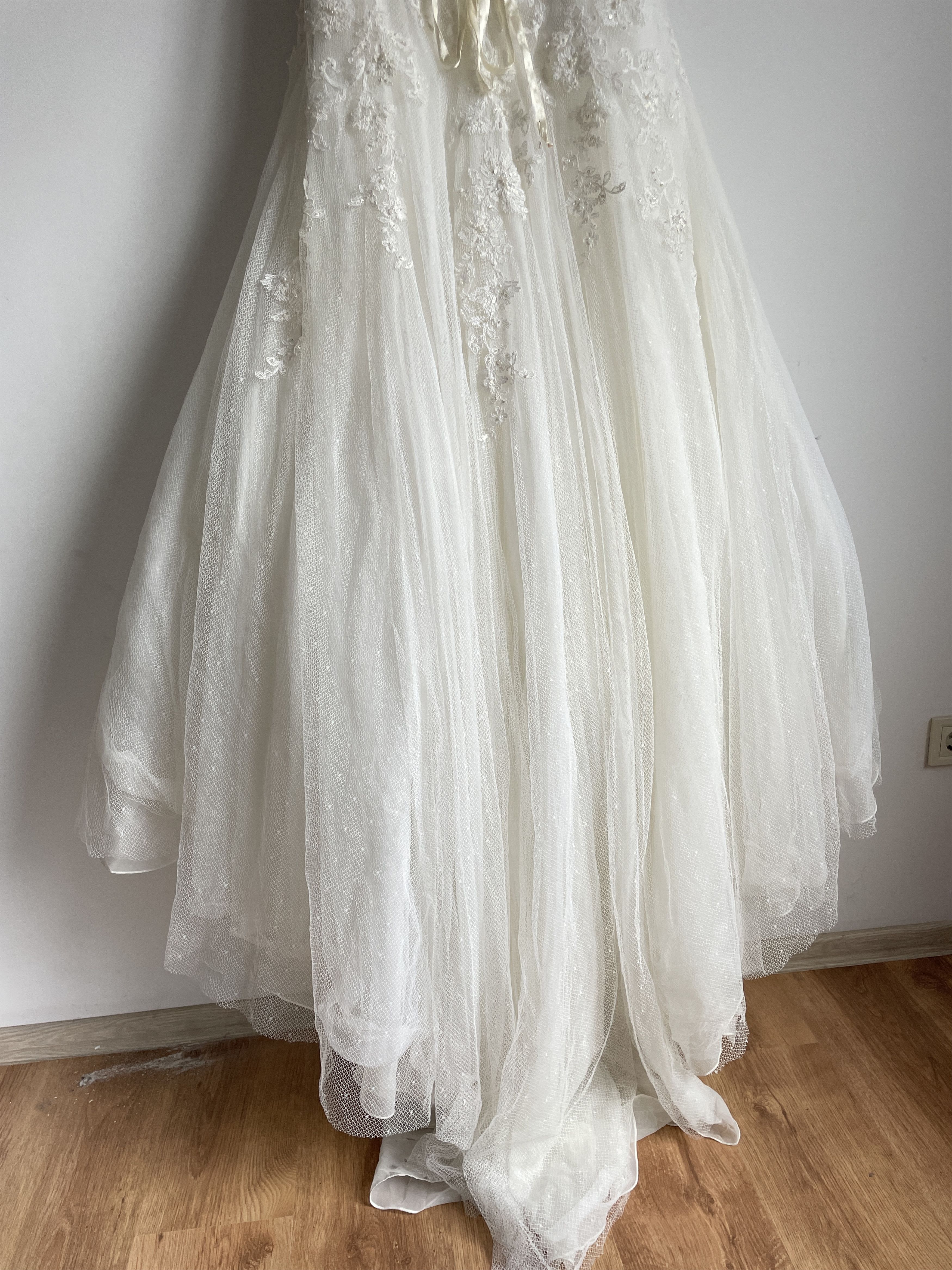 Other Pronovias Barcelona Strapless ALine Laces Wedding Dress Gown Size XL / US 12-14 / IT 48-50 - 6 Thumbnail