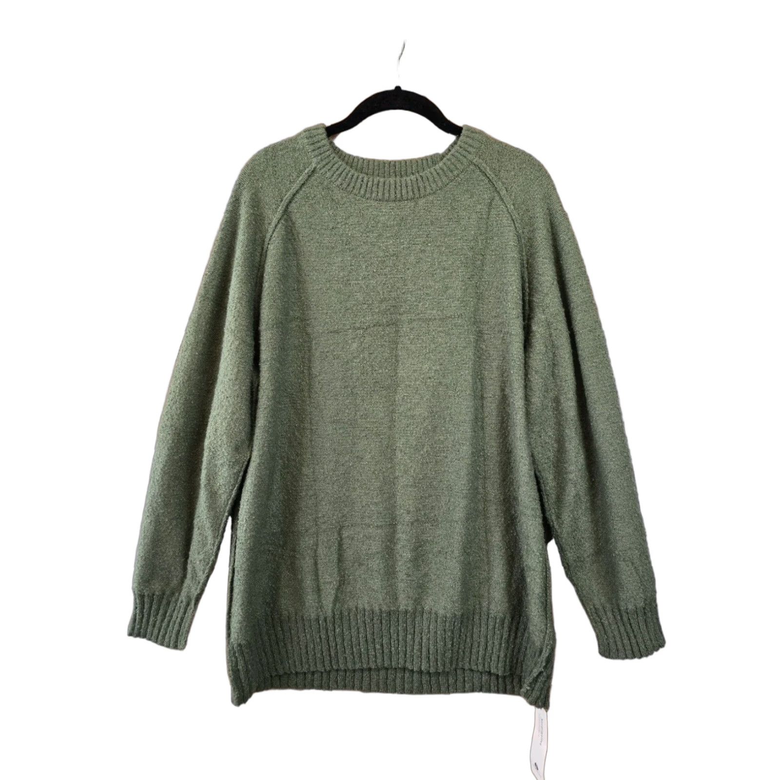 Vintage Saodimallsu Women's Oversized Crew Neck Long Sleeve Sweater - Green Size L - NWT Vintage? Size L / US 10 / IT 46 - 1 Thumbnail