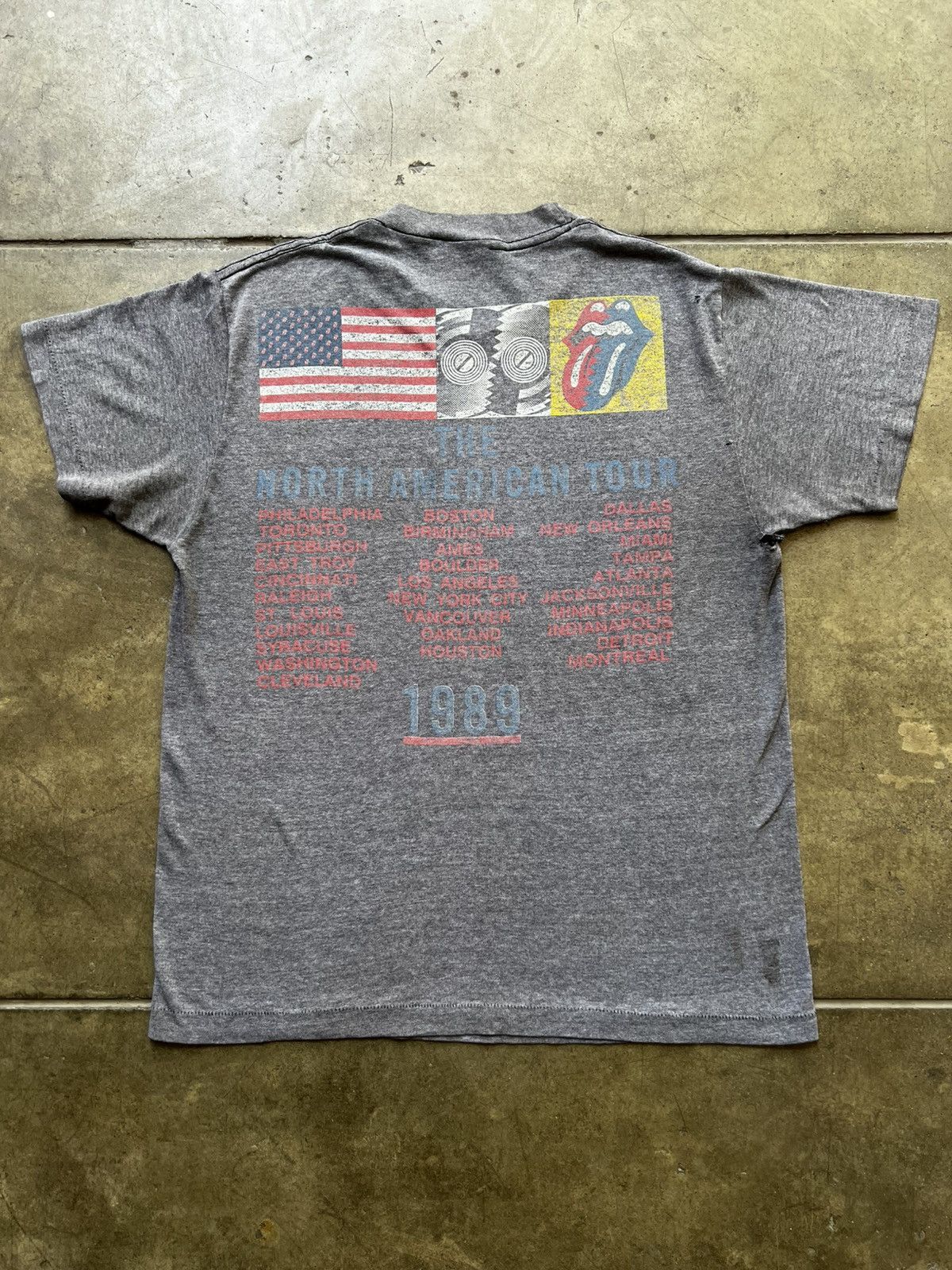 Vintage VTG 1989 The Rolling Stones North American Tour Tee Shirt l Size US M / EU 48-50 / 2 - 2 Thumbnail