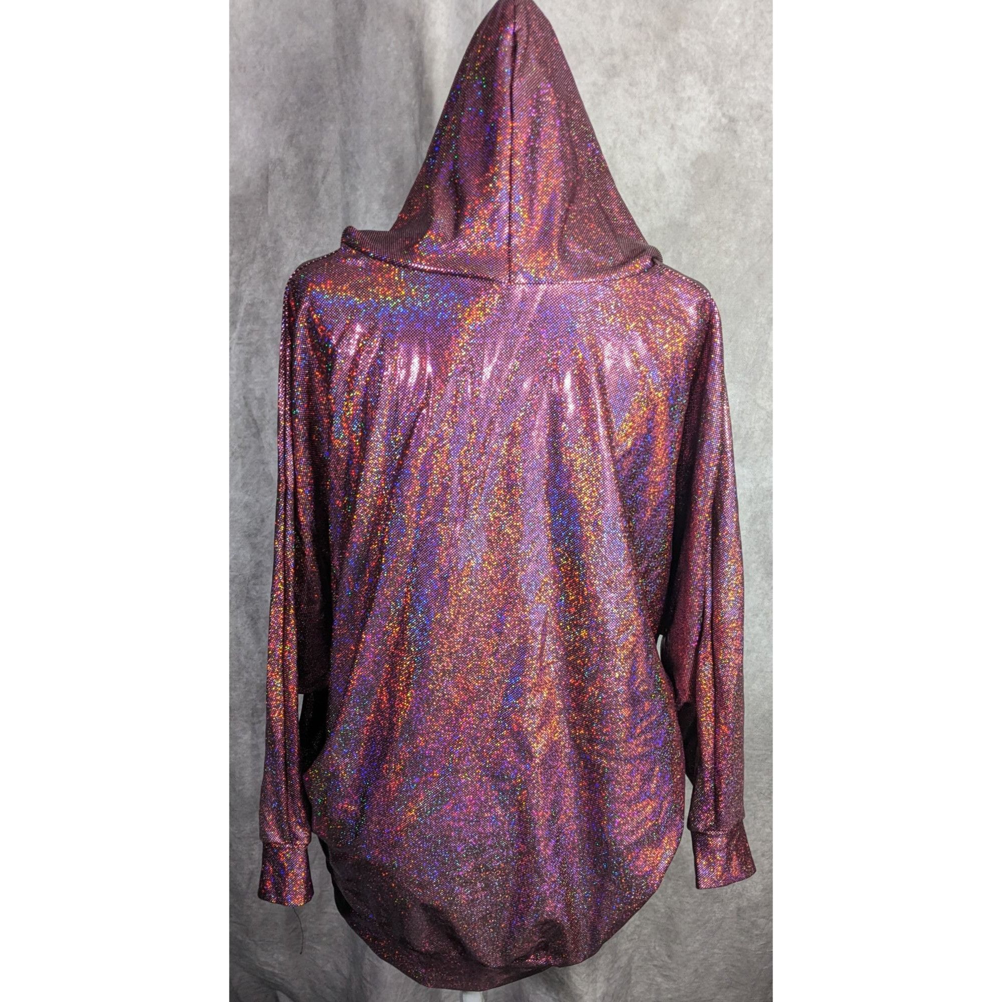 American Apparel American Apparel Pink Rainbow Prismatic Hooded Poncho With P Size ONE SIZE - 4 Thumbnail