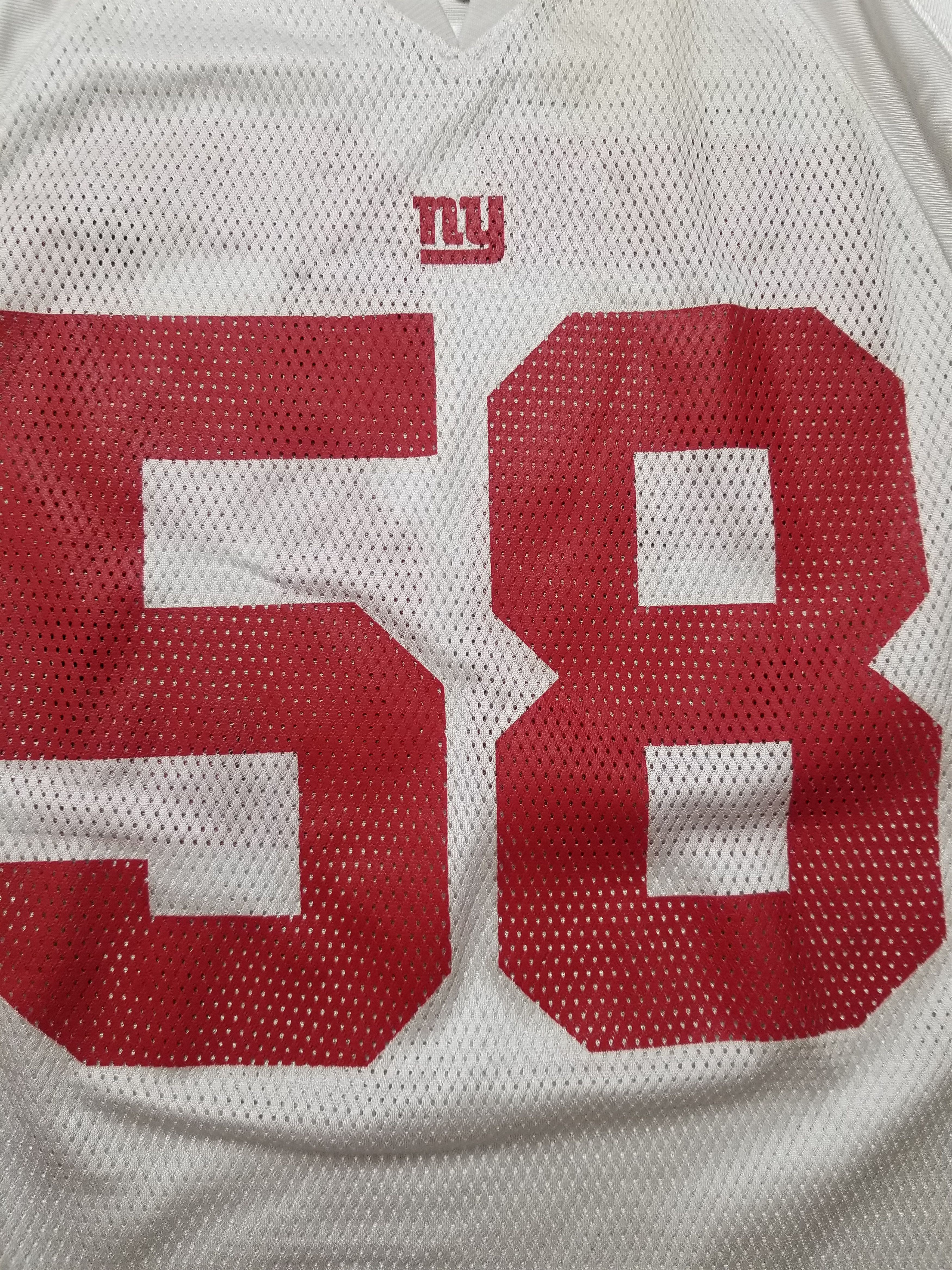 Reebok VTG REEBOK NFL EQUIPMENT NEW YORK GIANTS PIERCE #58 JERSEY Size US S / EU 44-46 / 1 - 15 Thumbnail