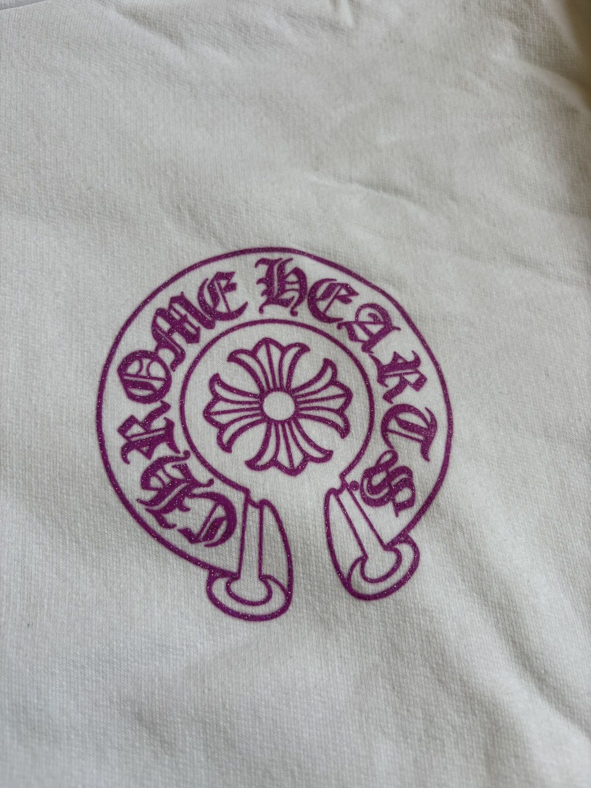 Chrome Hearts Chrome Hearts White Purple Glitter Horseshoe Hoodie Size US L / EU 52-54 / 3 - 8 Thumbnail