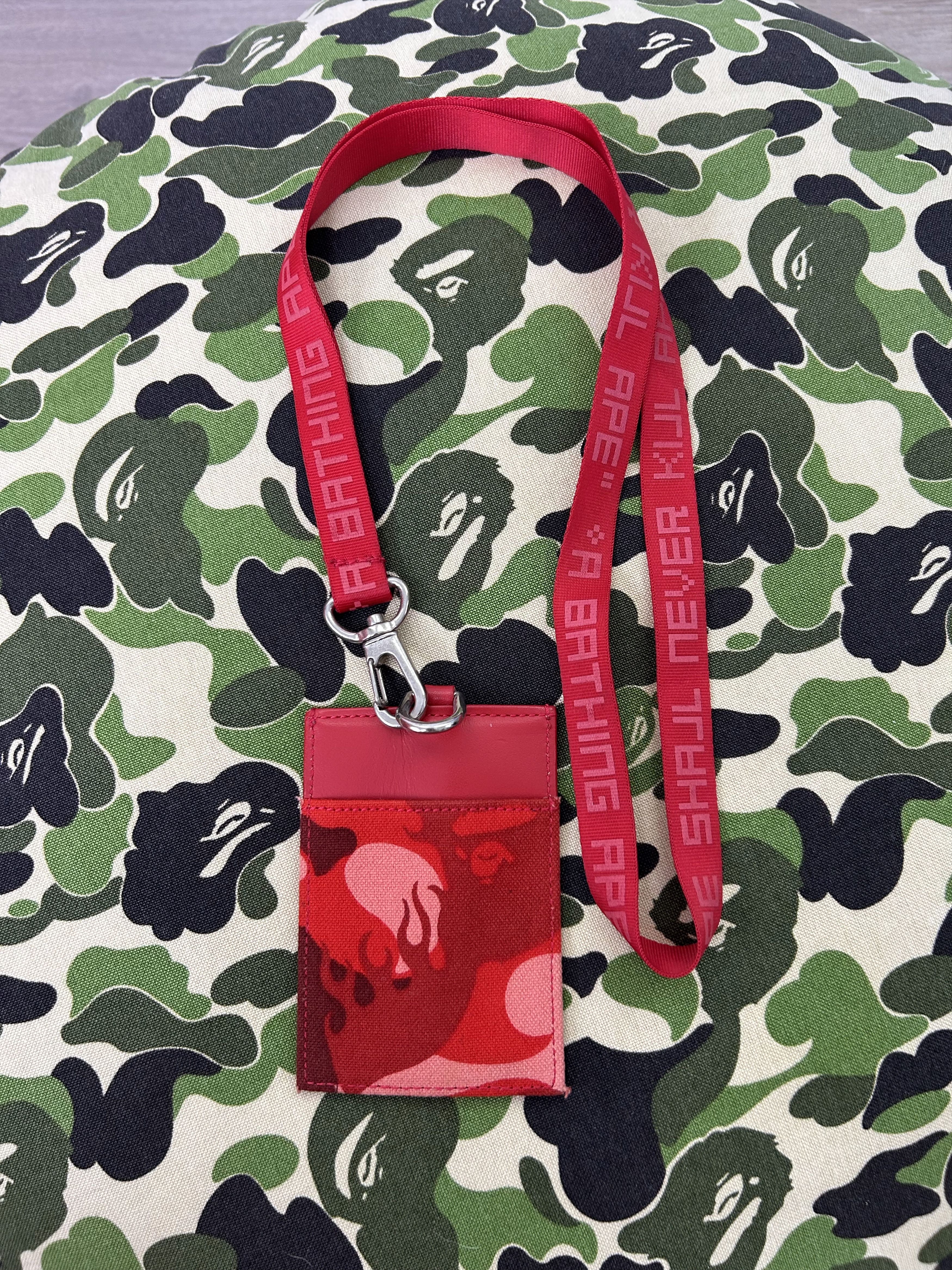 Bape Bape Red Flame Camo Lanyard Wallet Size ONE SIZE - 1 Thumbnail