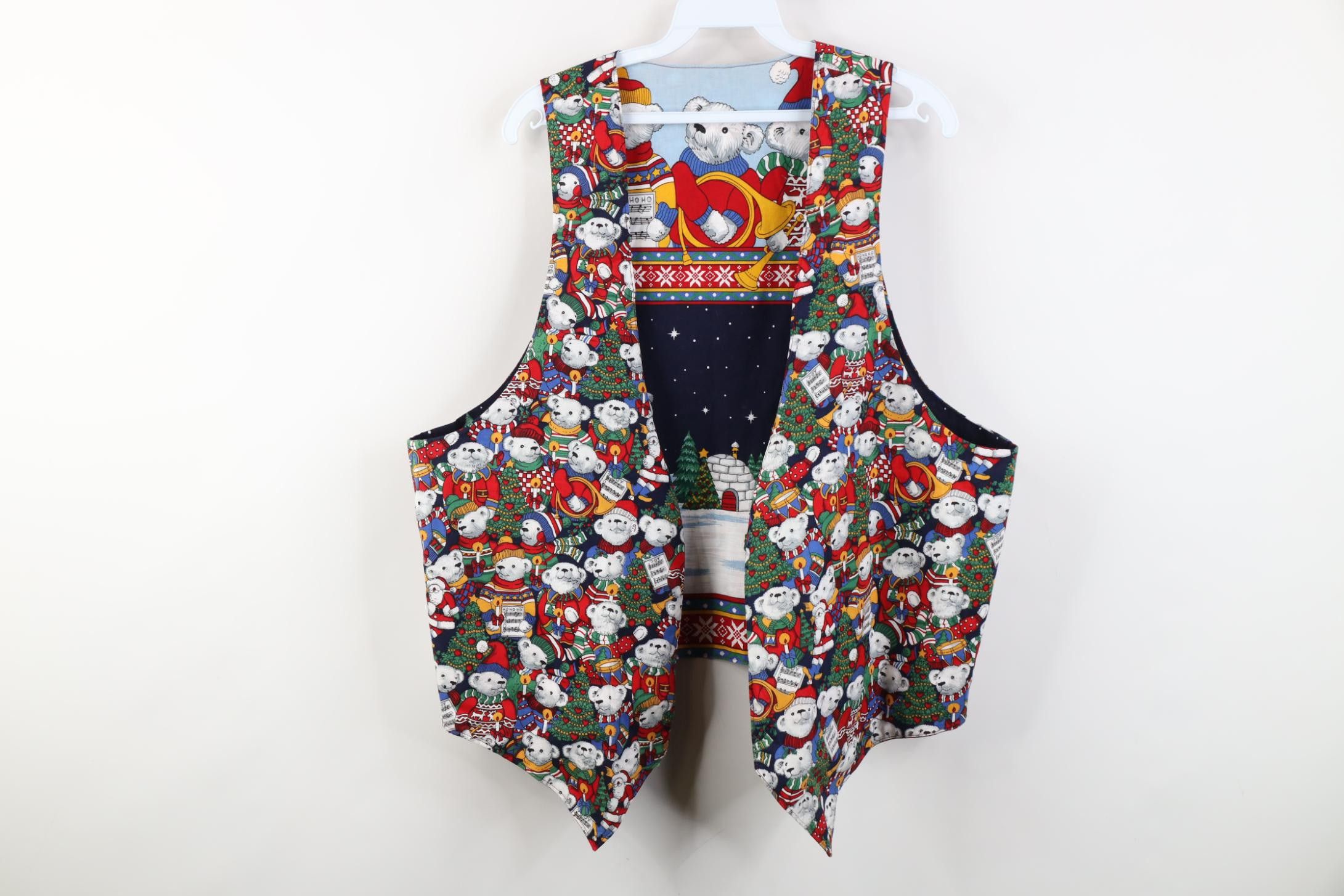 Vintage Vintage 90s Streetwear Reversible Christmas Vest Jacket Size XL / US 12-14 / IT 48-50 - 14 Thumbnail