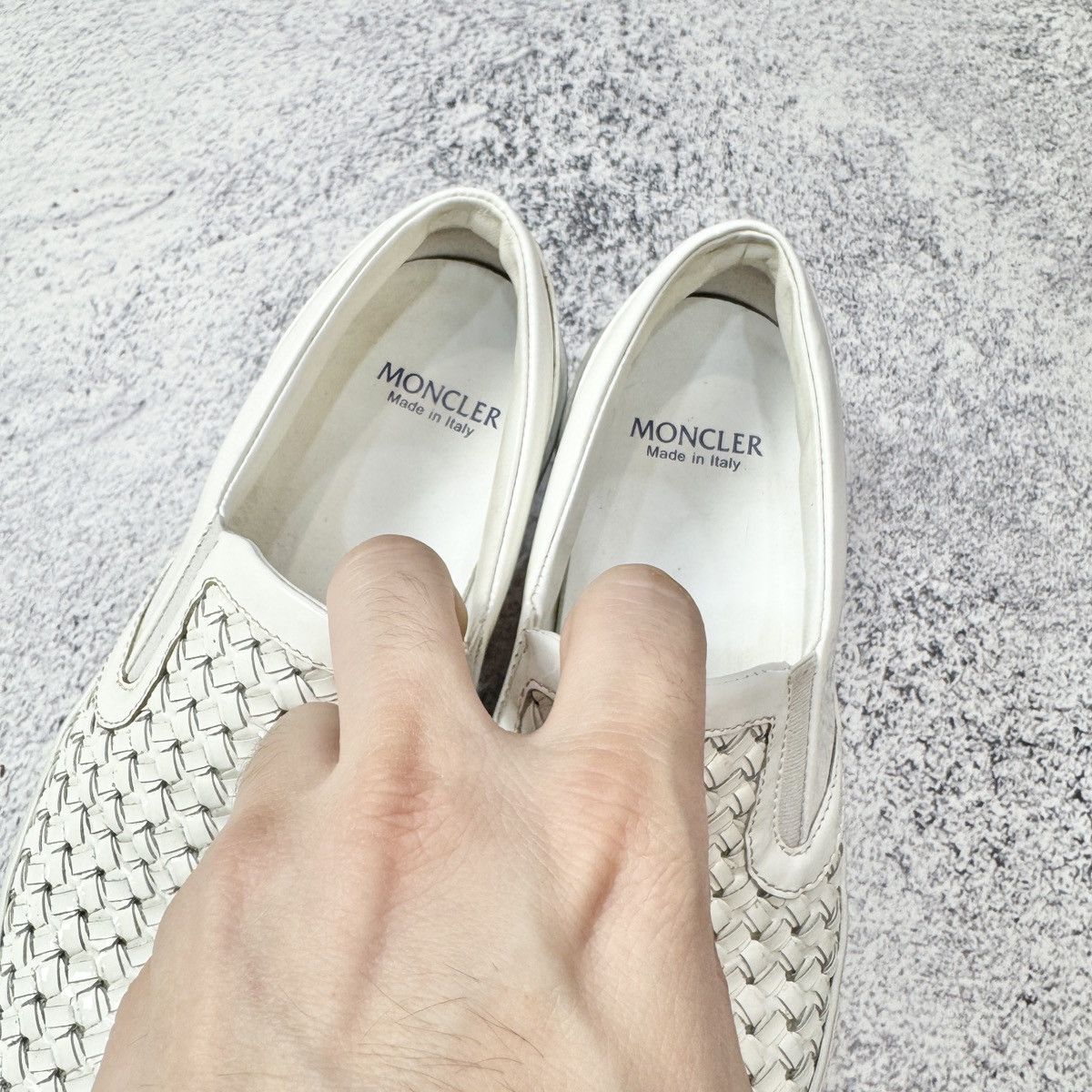 Moncler Moncler White Leather Slip Ons EU37 UK4.5 US7.5 Size US 7.5 / IT 37.5 - 9 Thumbnail