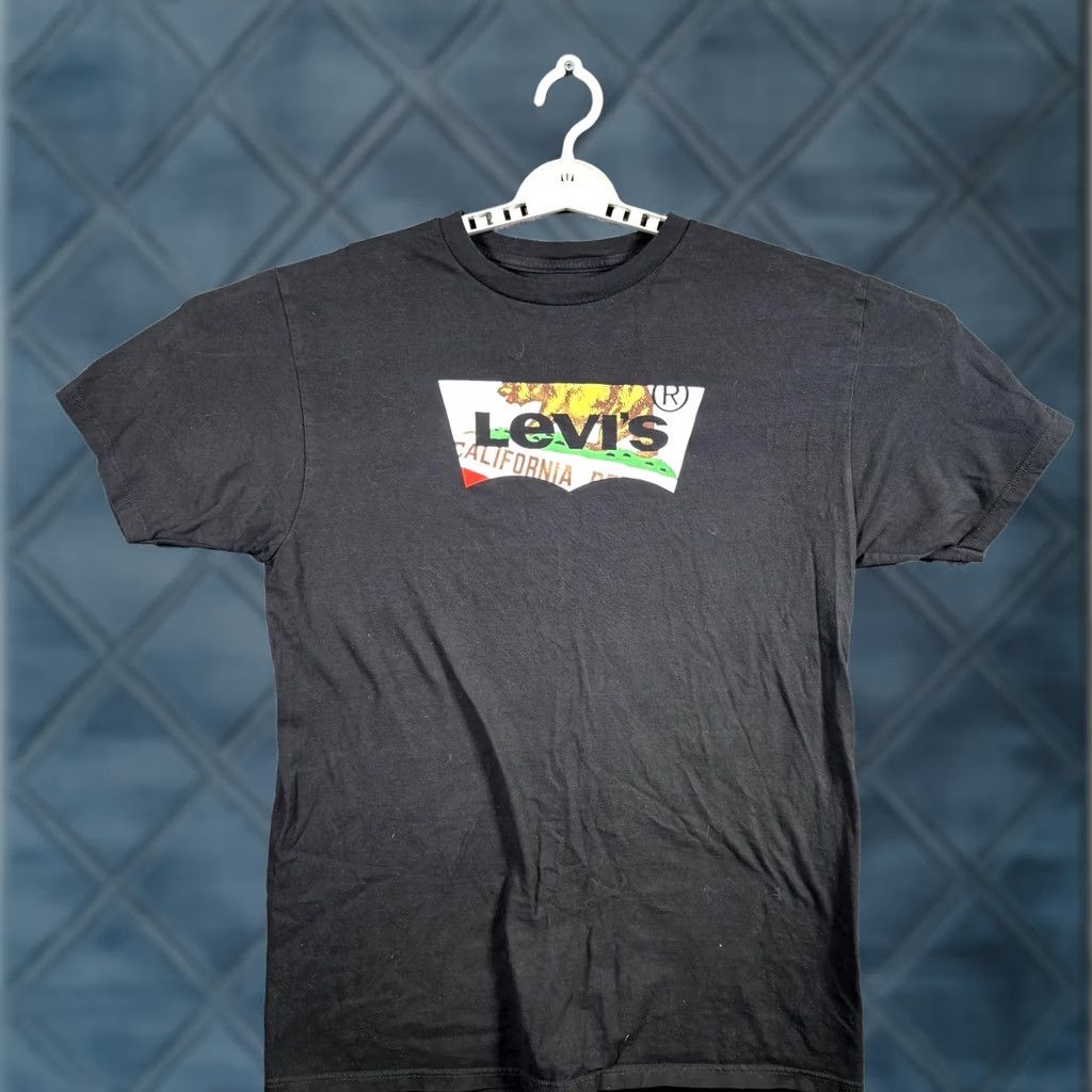 Levi's Levi's T-Shirt Mens L Black Cotton Pullover Graphic Print Crew Neck Workwear Size US L / EU 52-54 / 3 - 1 Thumbnail
