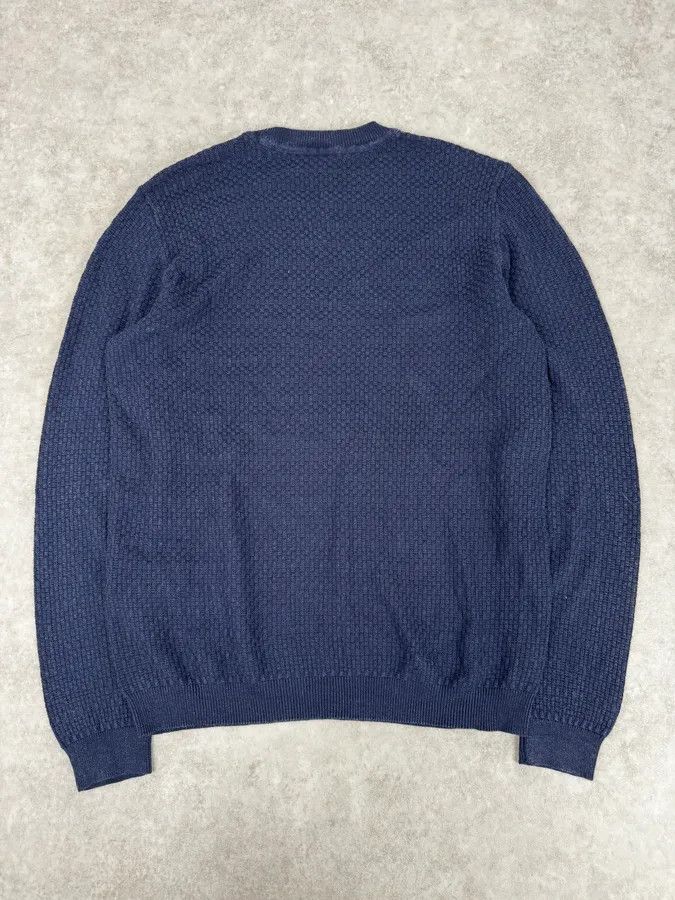 Emporio Armani AW2021 Emporio Armani Navy Textured Wool Sweater Size US S / EU 44-46 / 1 - 4 Thumbnail