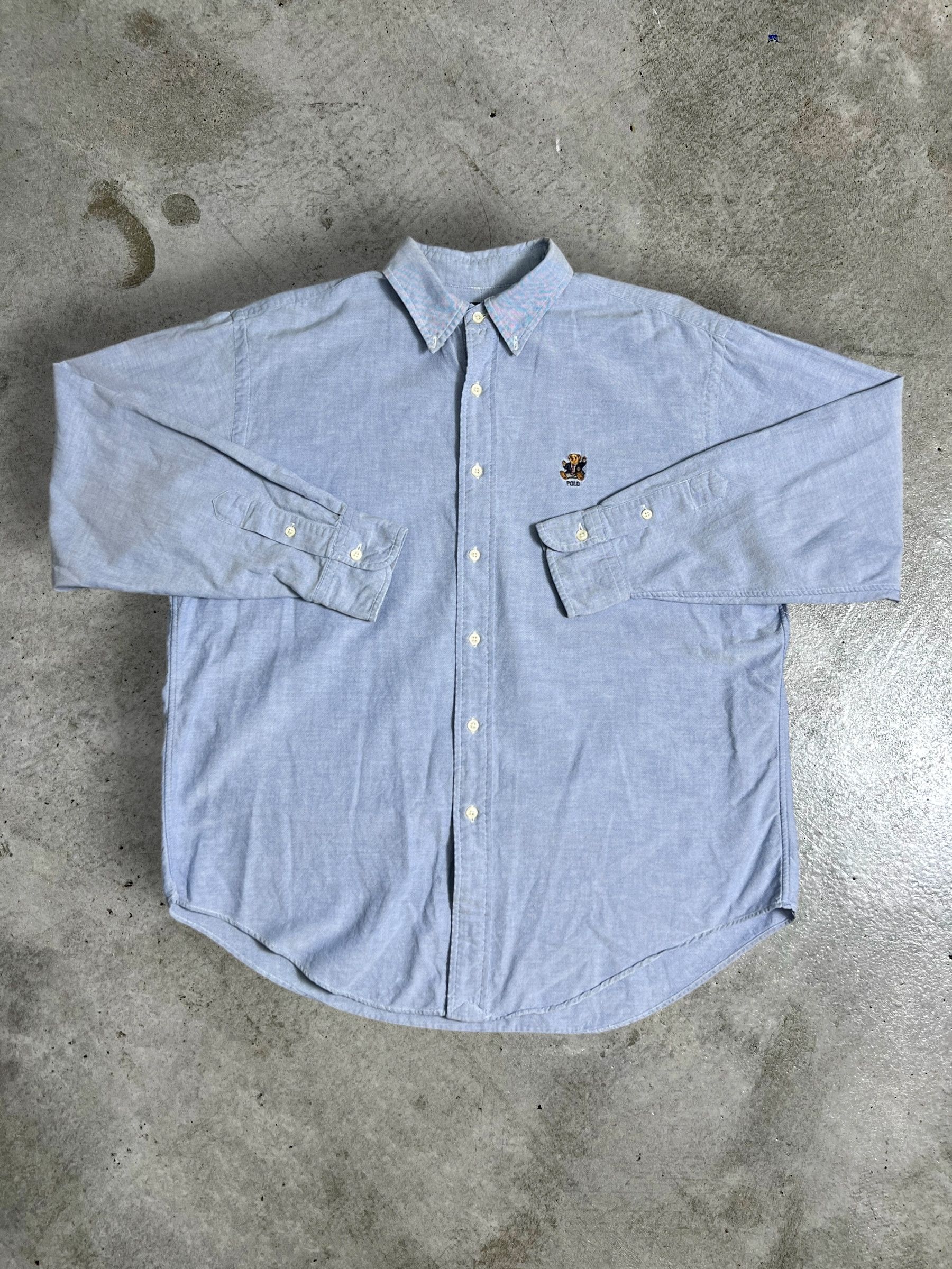 Vintage Polo Bear Ralph Lauren Embroidery Shirt (14) JKA315