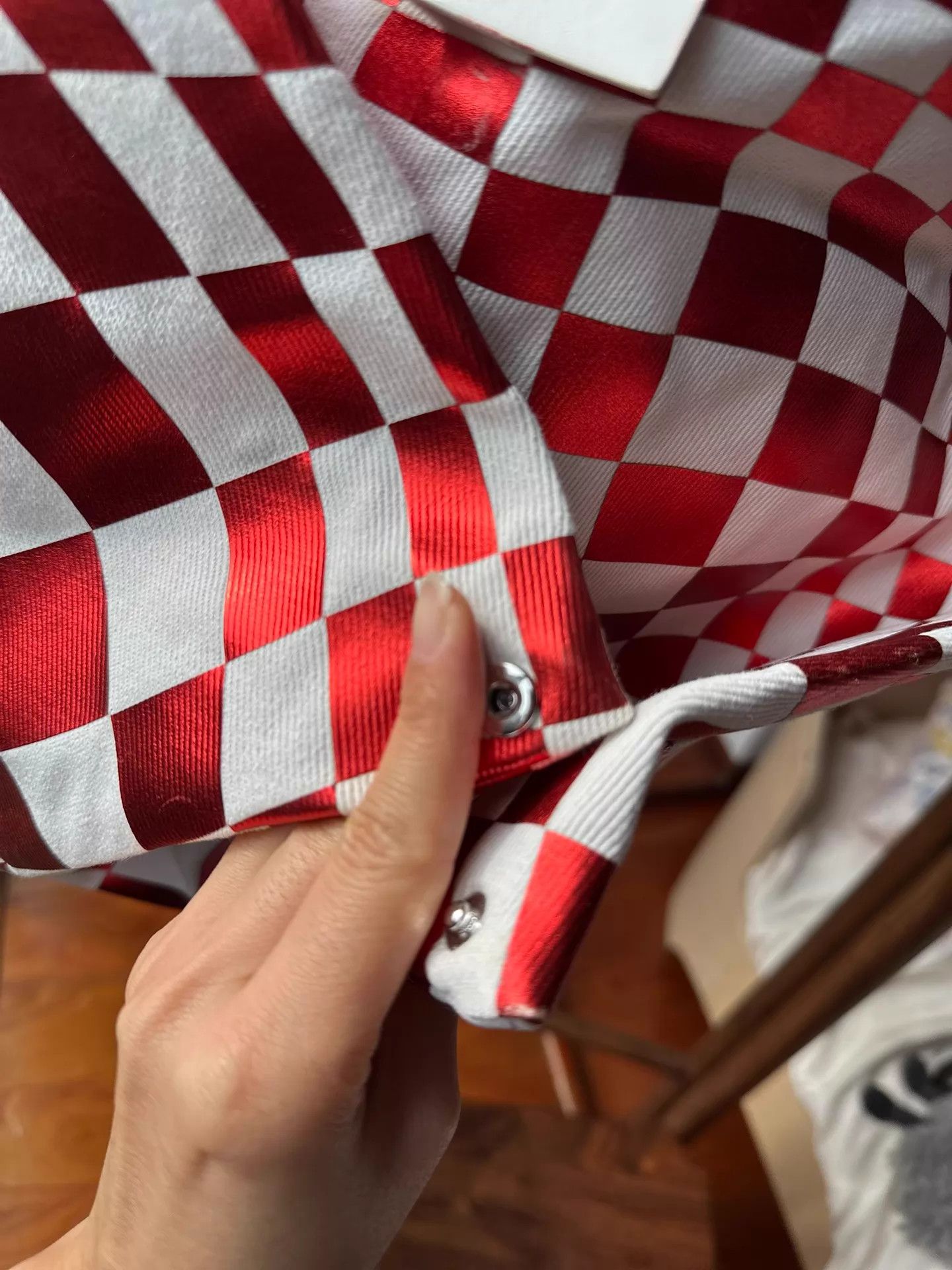 MM6 MM6 Maison Margiela Classic Red White Check Foldable Bag Size ONE SIZE - 3 Thumbnail