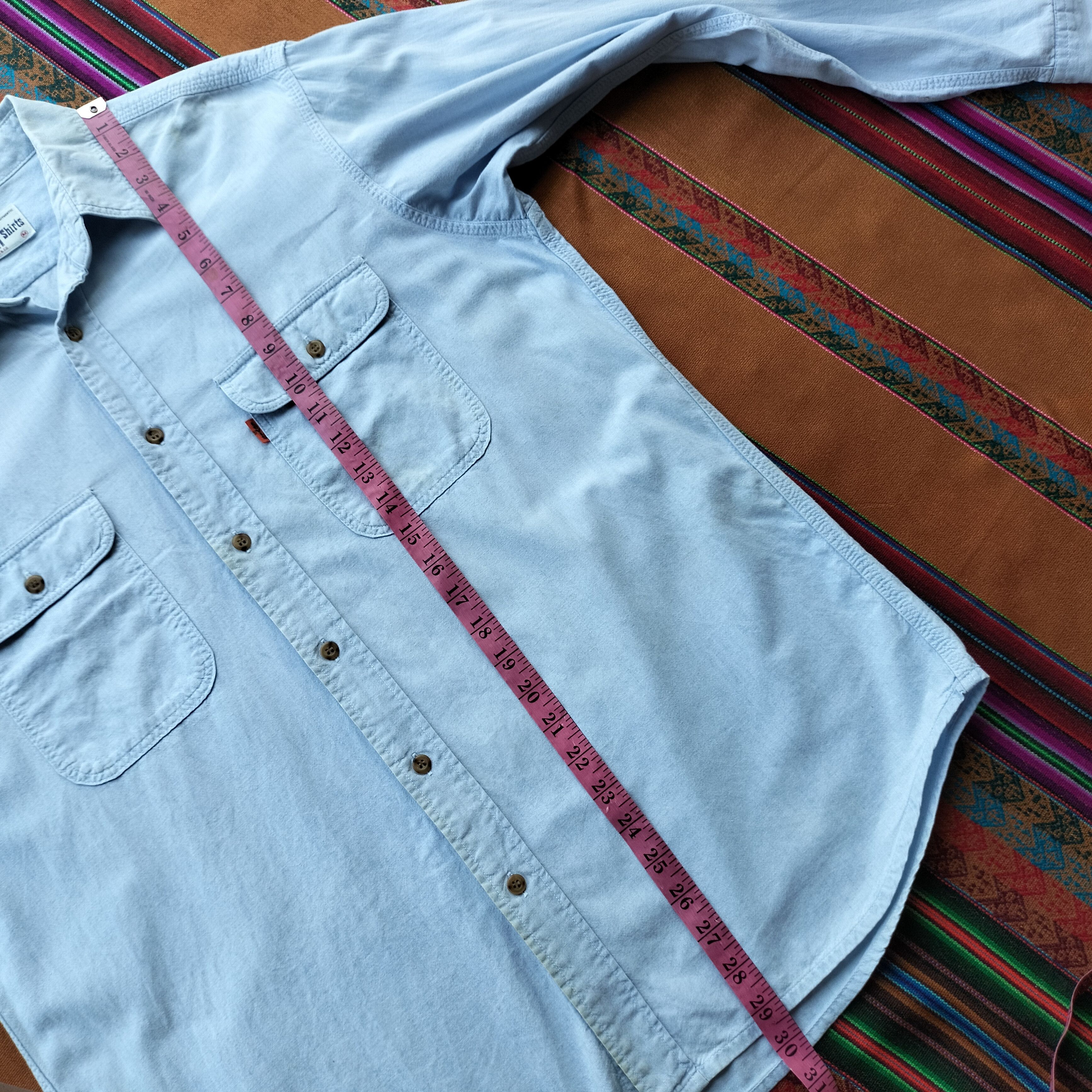 Levi's Levis vintage Clothing orange tab blue shirt Size US M / EU 48-50 / 2 - 11 Thumbnail