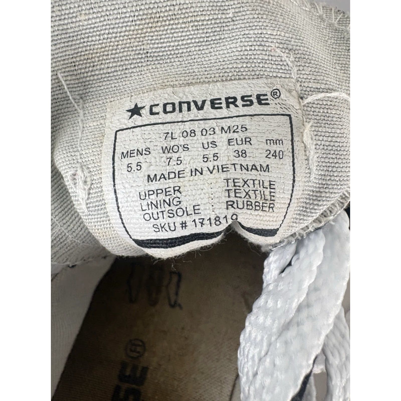Converse Converse All Star Sneakers Womens Size 7.5 Black/White Lace Up Low Top Canvas Size US 8 / IT 38 - 8 Thumbnail