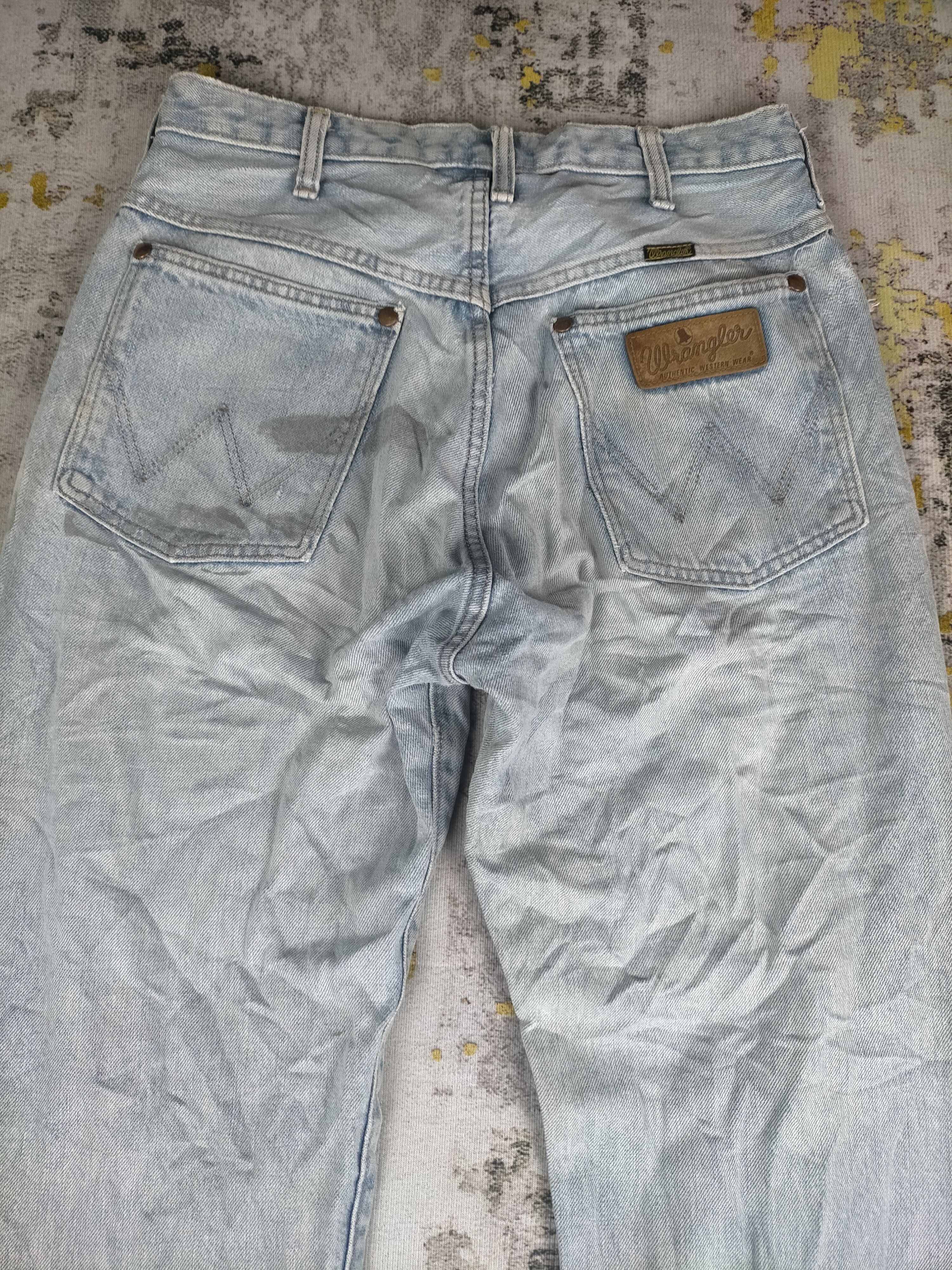 Wrangler 🔥 Vintage Wrangler Grunge Light Wash Distressed Jeans Size US 28 / EU 44 - 7 Thumbnail